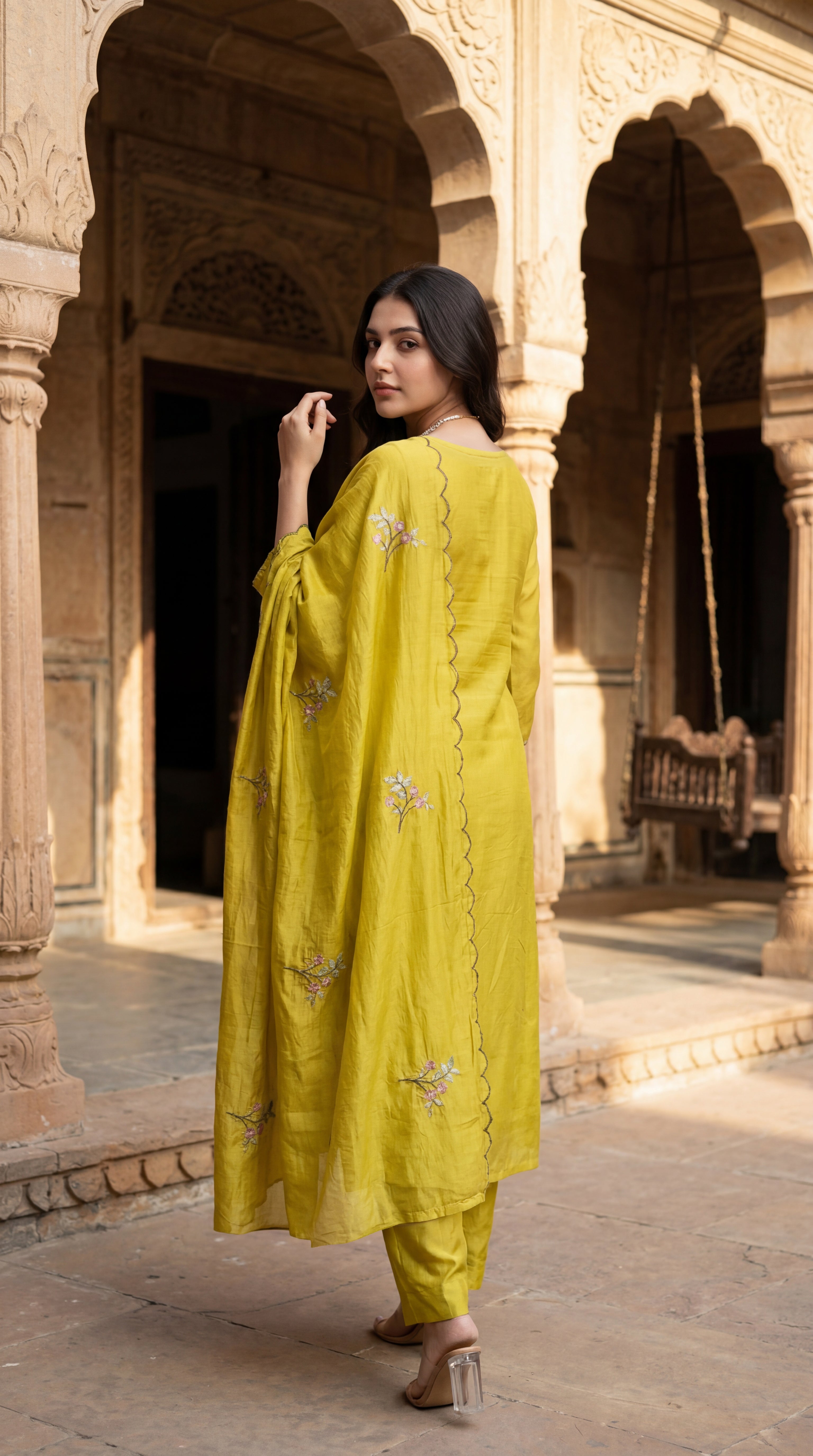 Sunlit Elegance Chanderi Suit Set