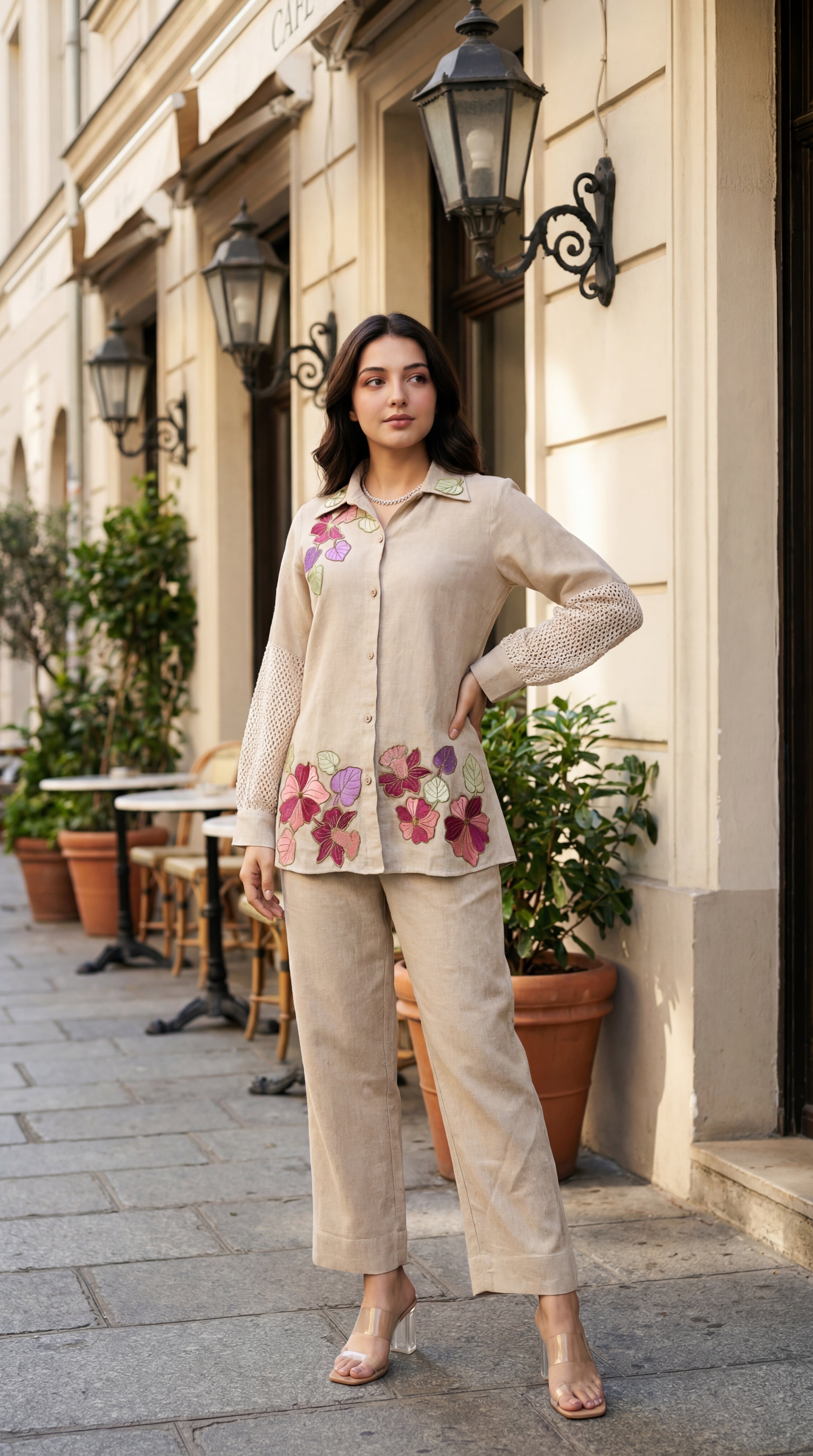 Blossom Floral Jute Co-ord Set