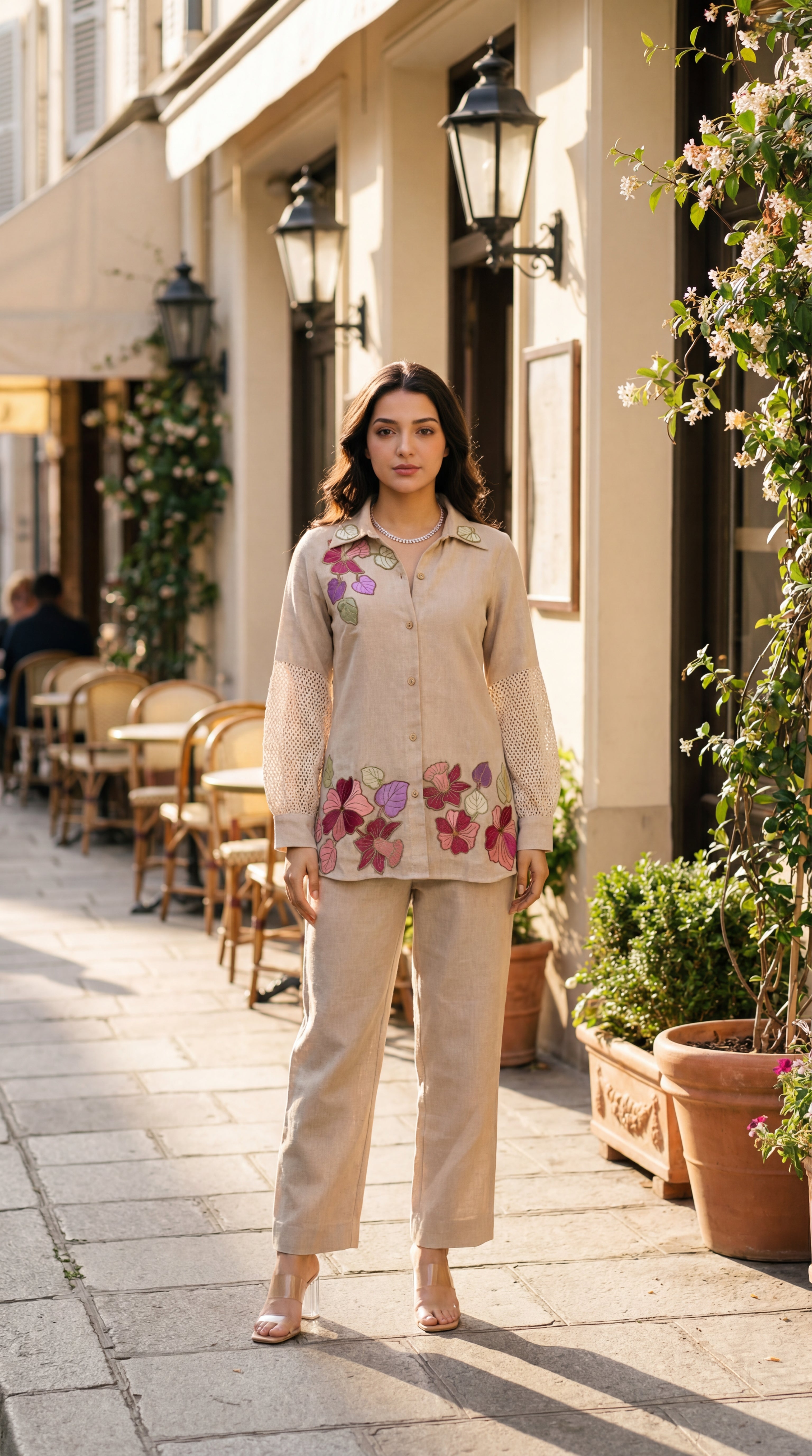 Blossom Floral Jute Co-ord Set