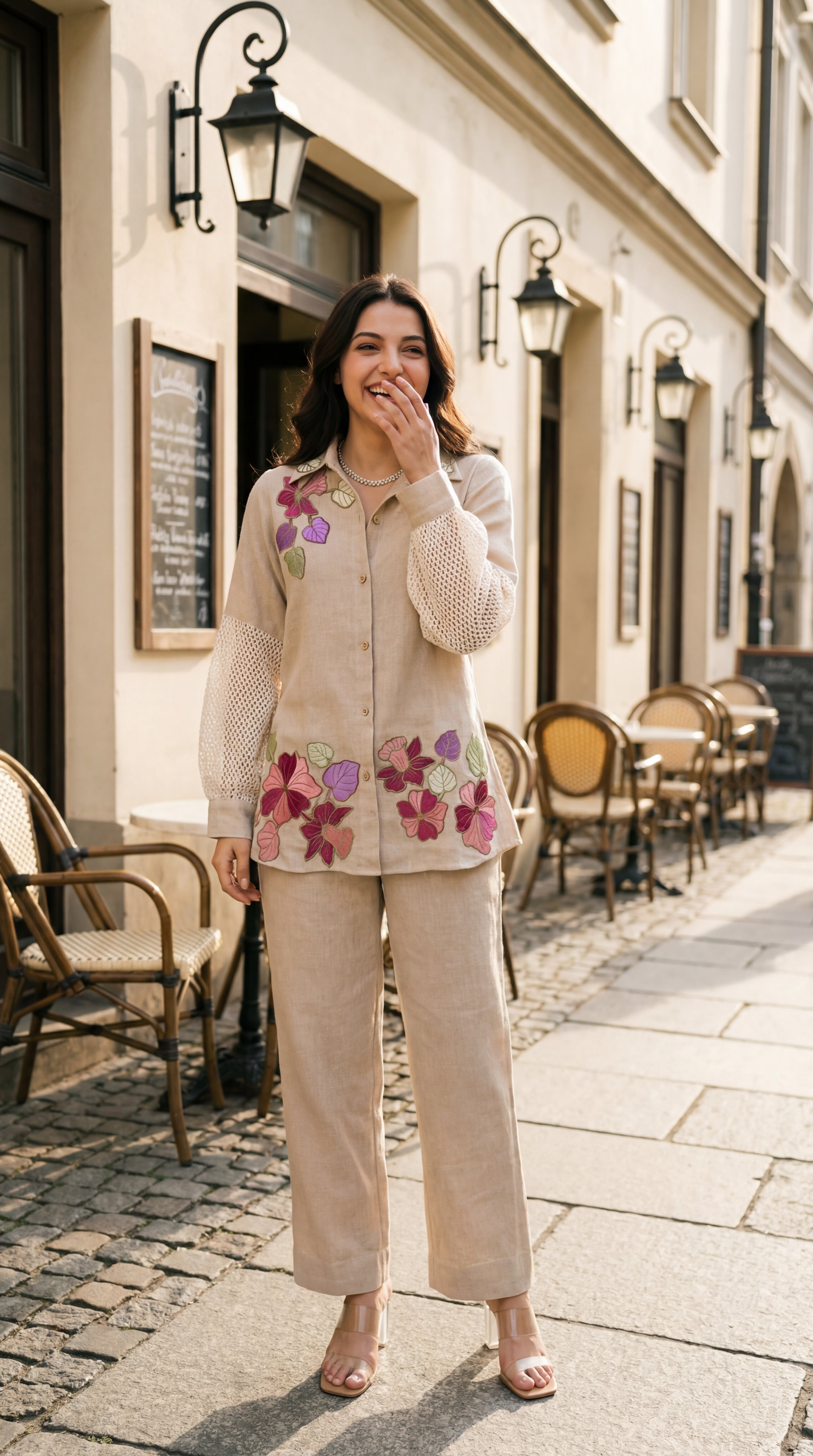 Blossom Floral Jute Co-ord Set