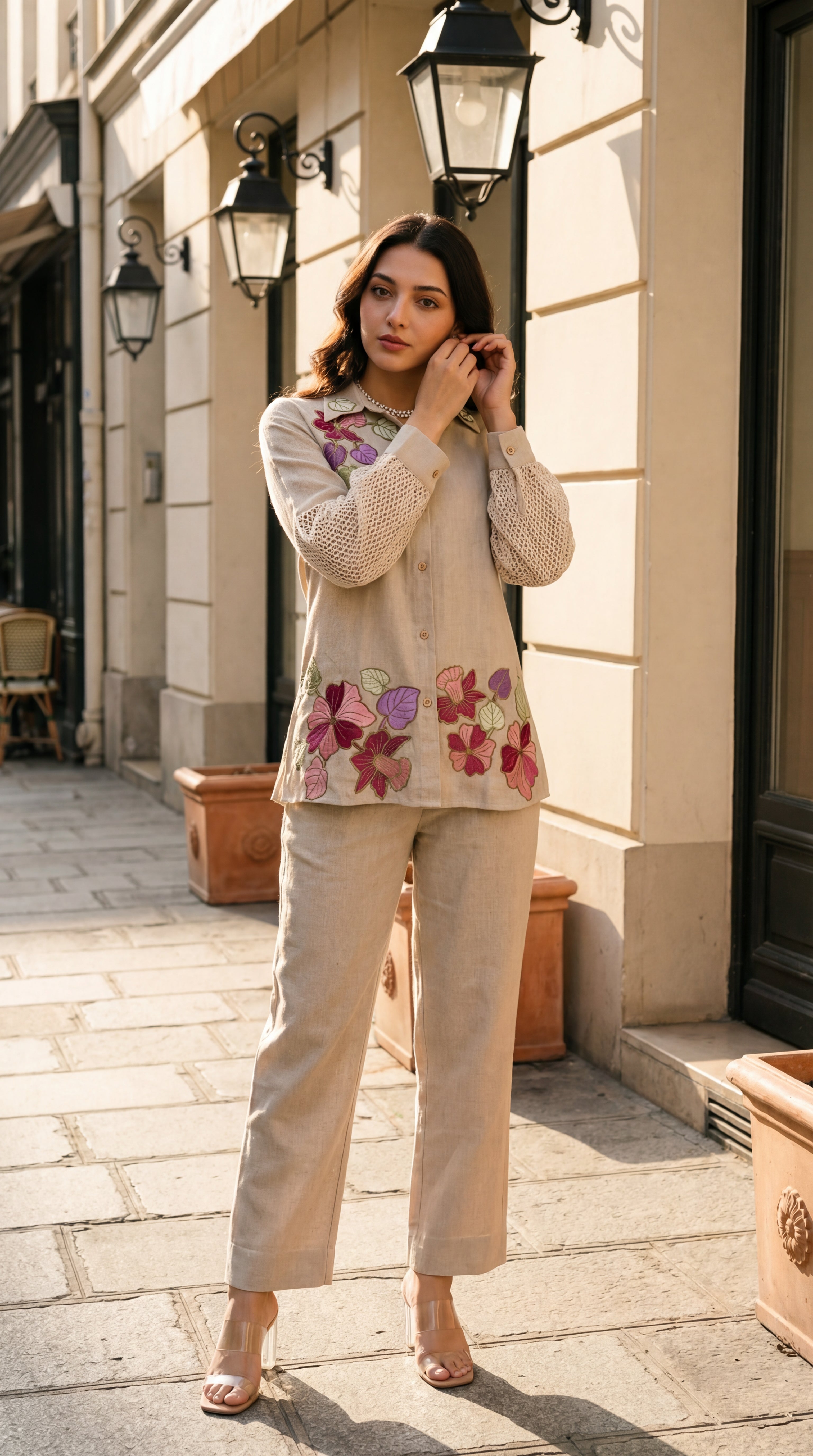 Blossom Floral Jute Co-ord Set