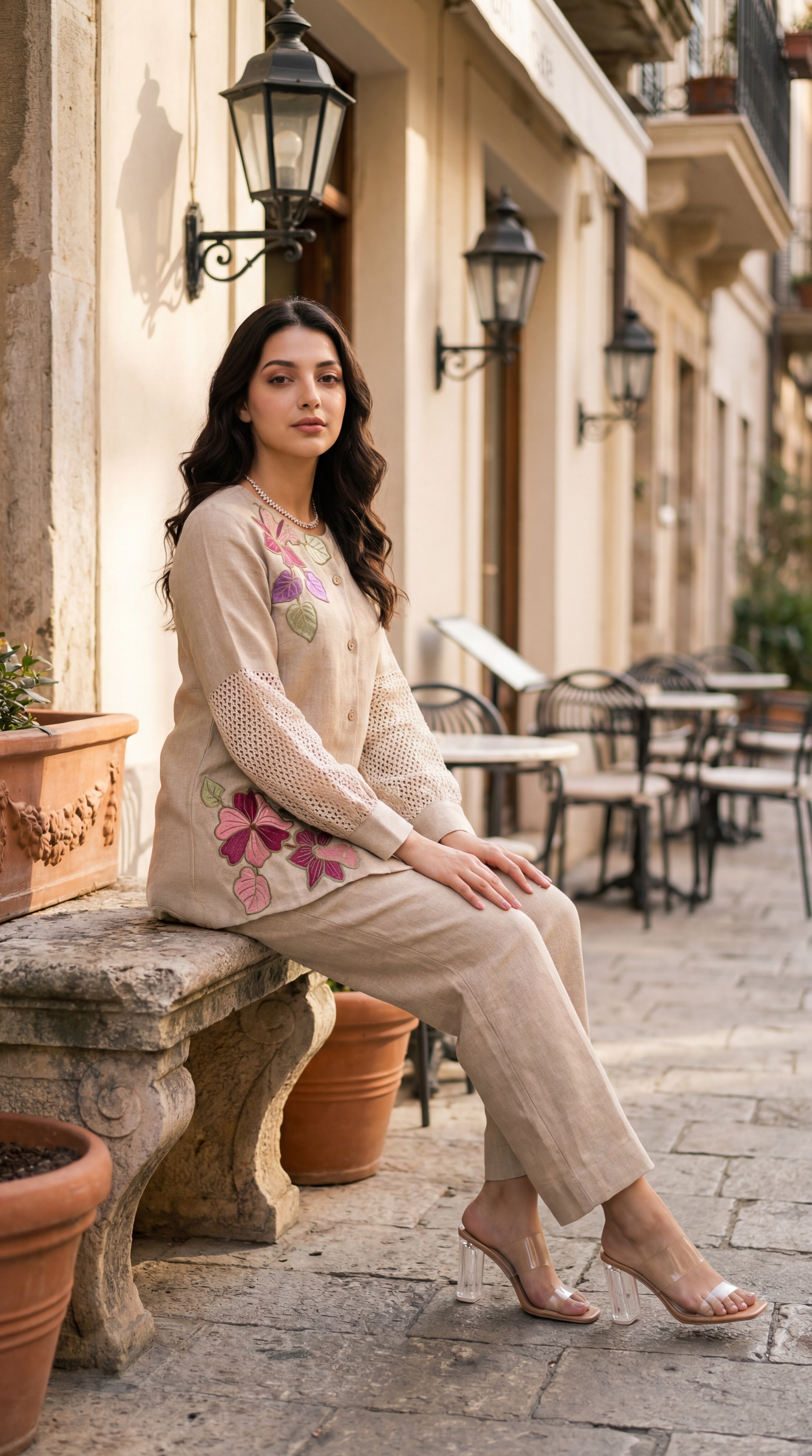 Blossom Floral Jute Co-ord Set