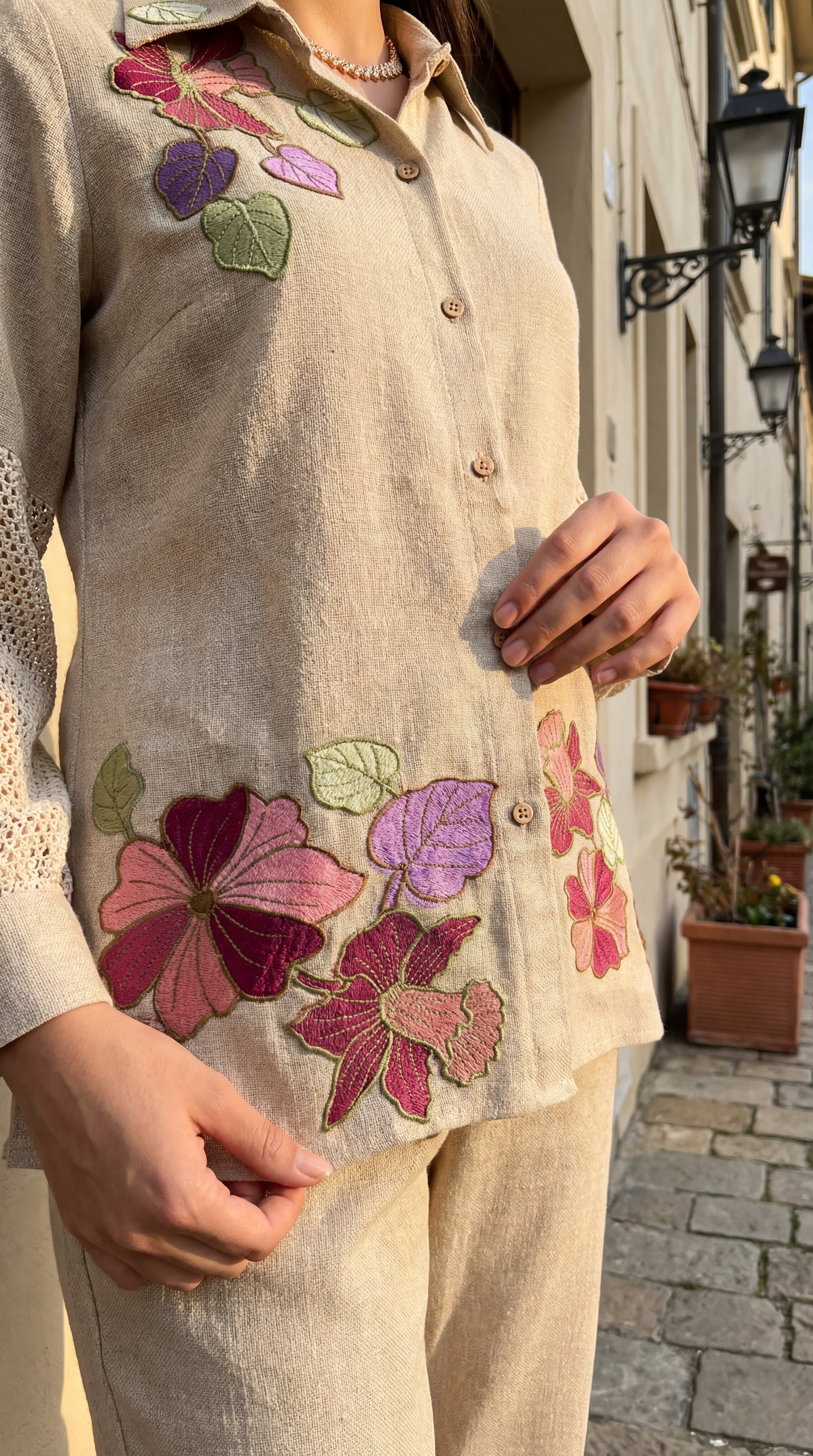 Blossom Floral Jute Co-ord Set