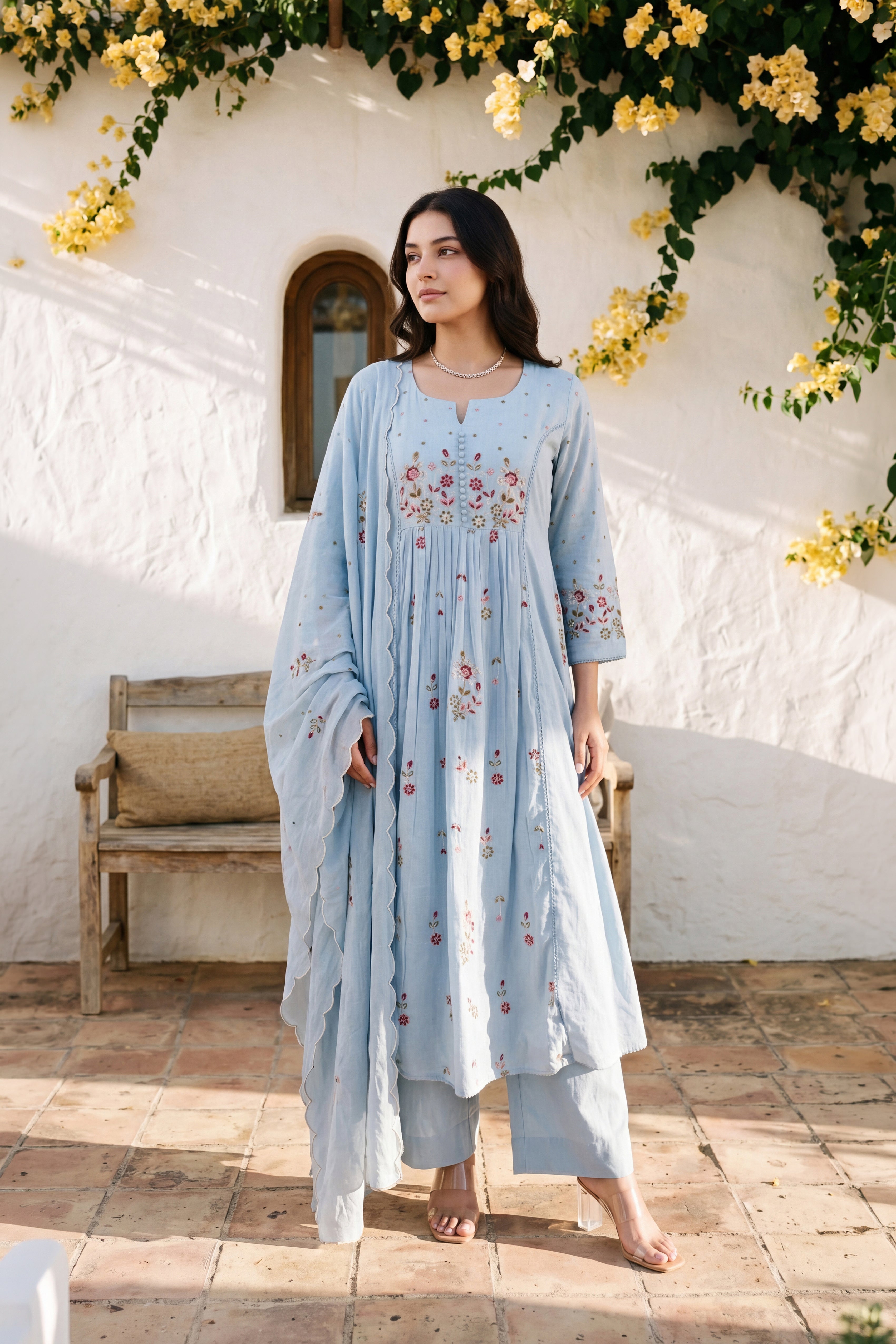 Sky Bloom Suit Set