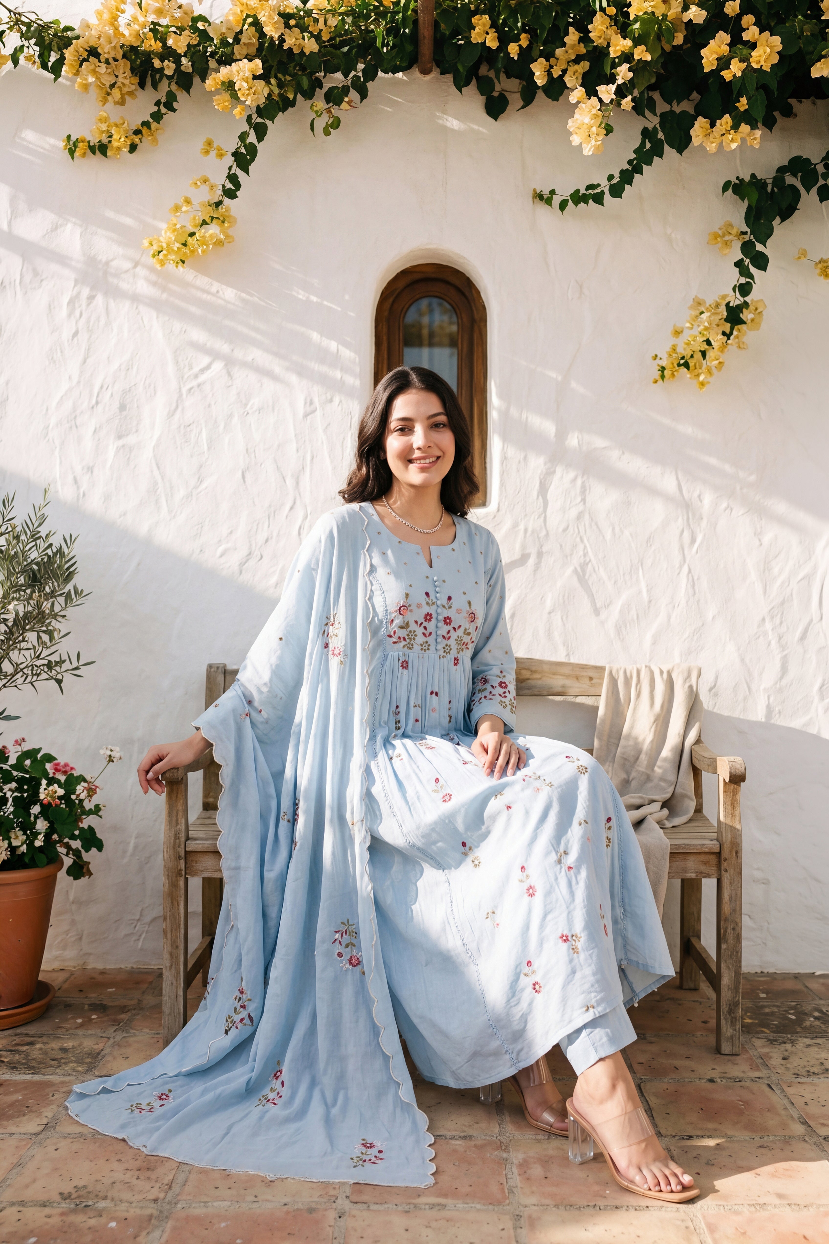 Sky Bloom Suit Set