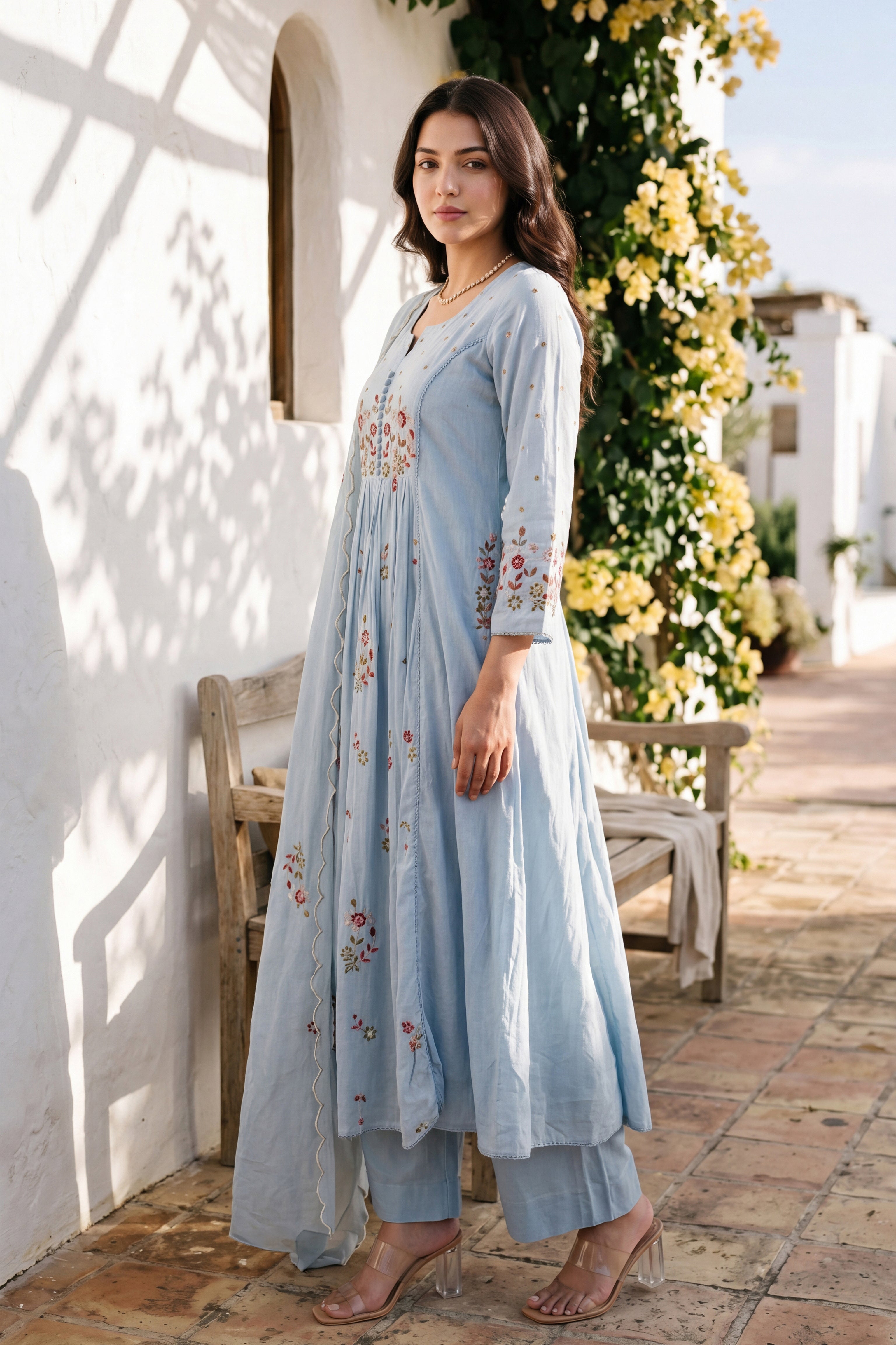 Sky Bloom Suit Set