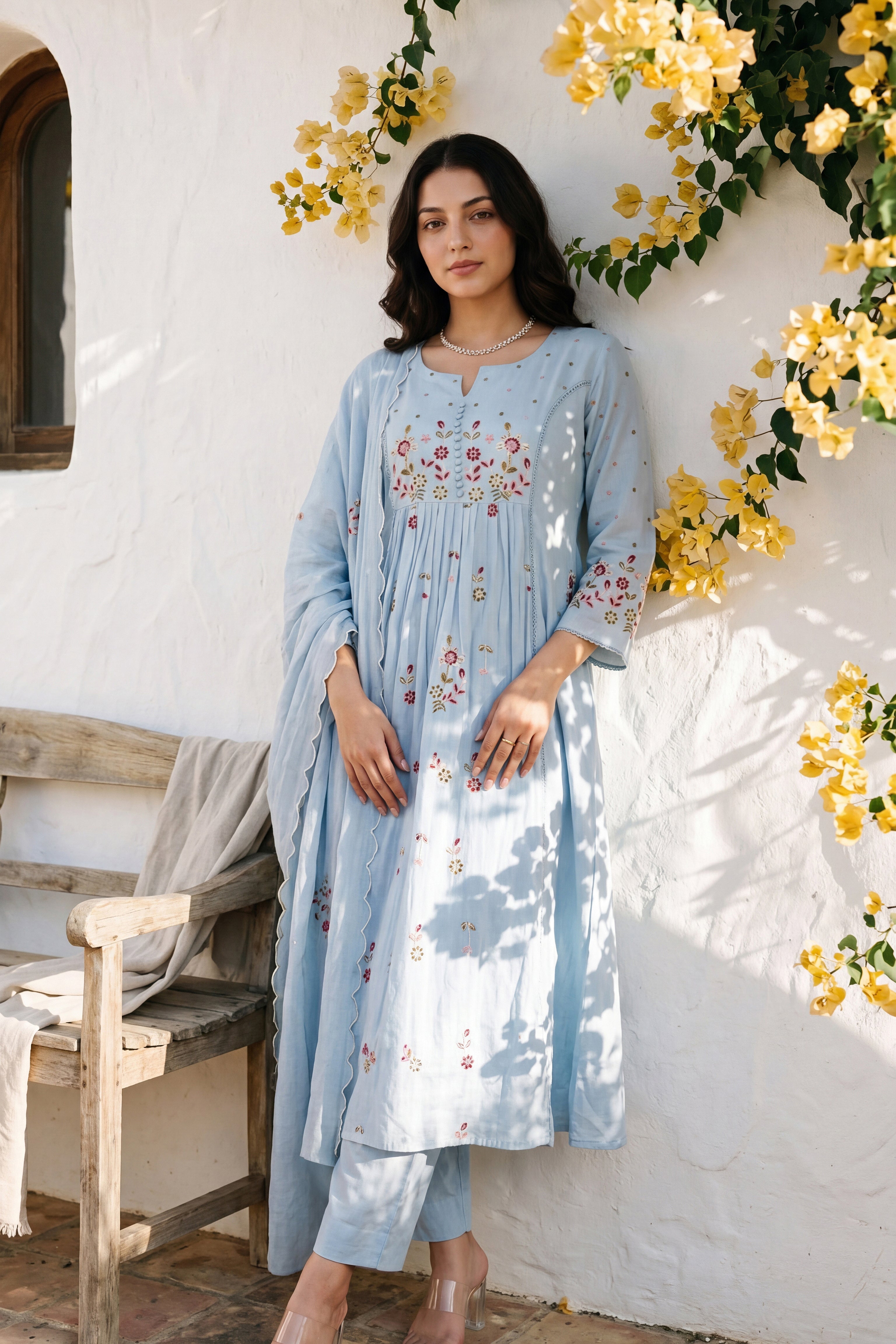 Sky Bloom Suit Set