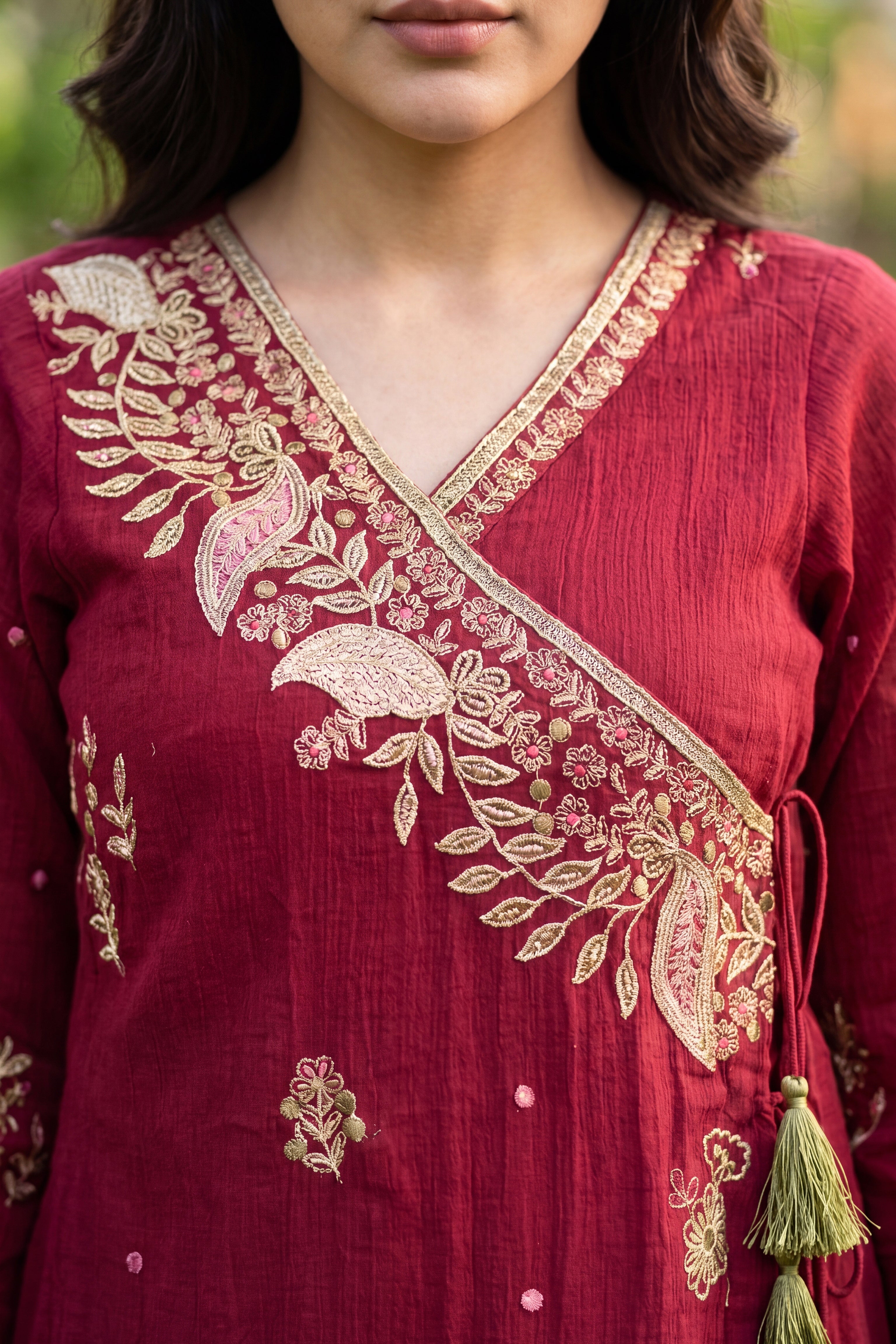Royal Wine Embroidered Suit