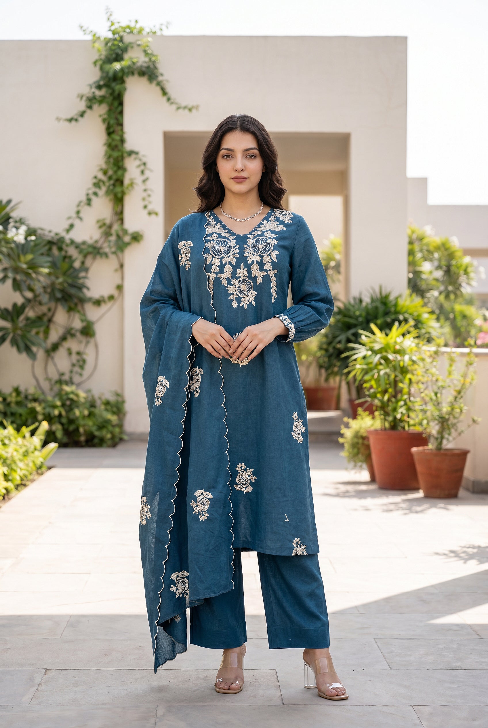 Midnight Blossom Suit Set