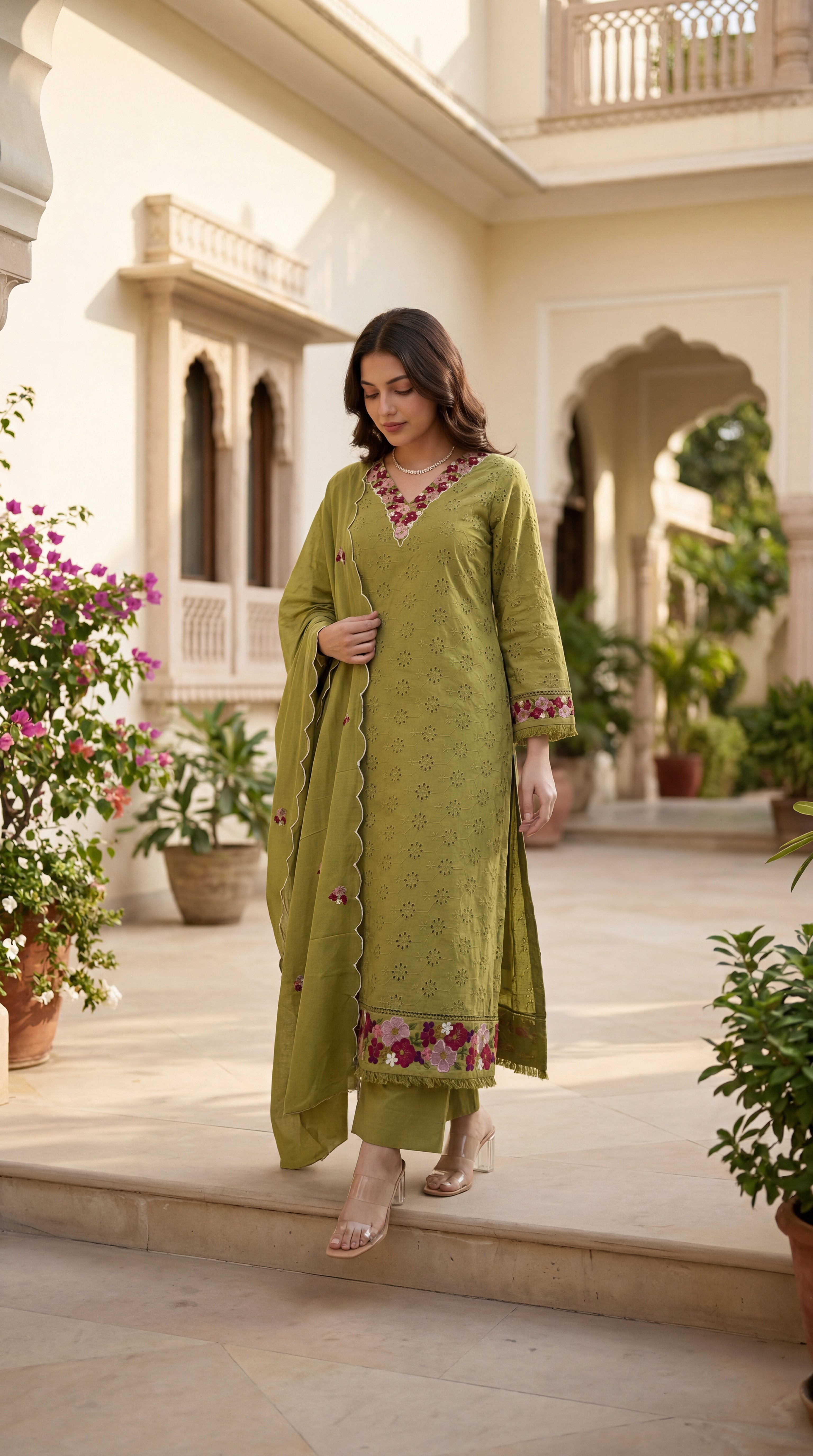 Mehendi Aura Grace Suit Set