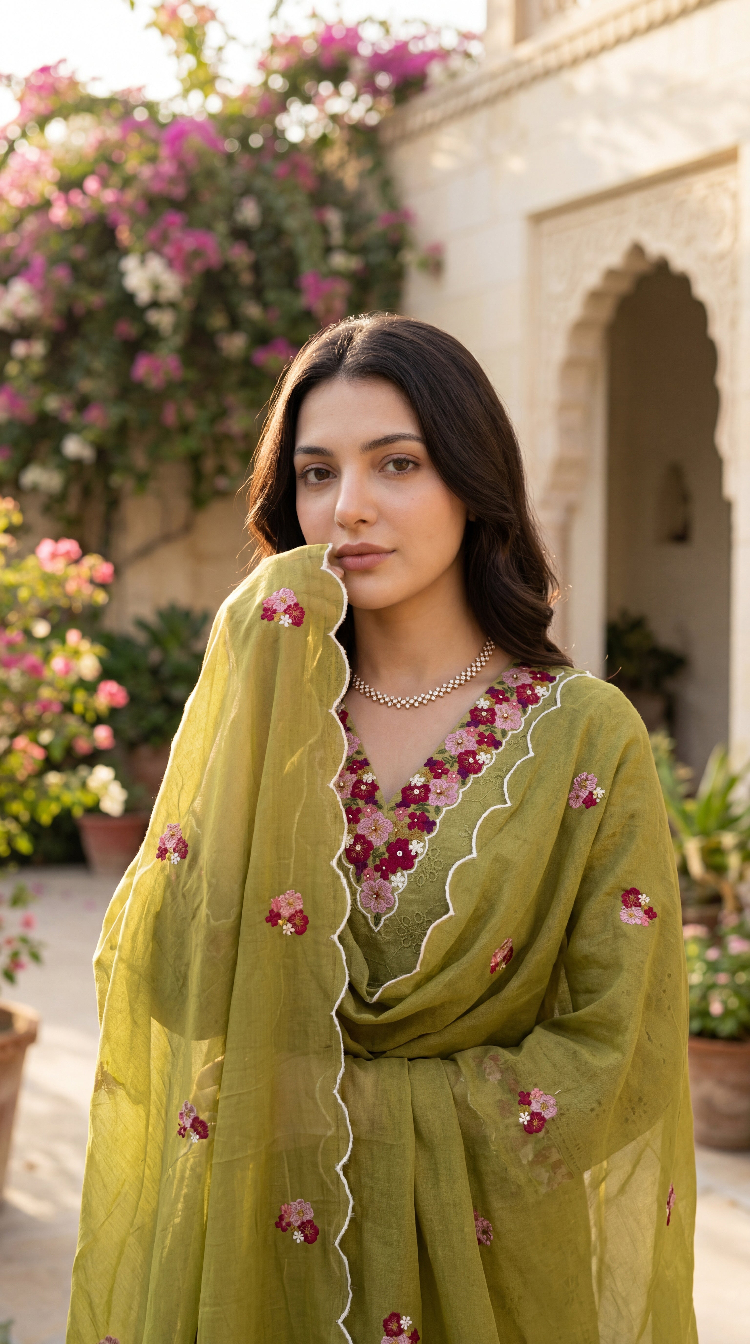 Mehendi Aura Grace Suit Set