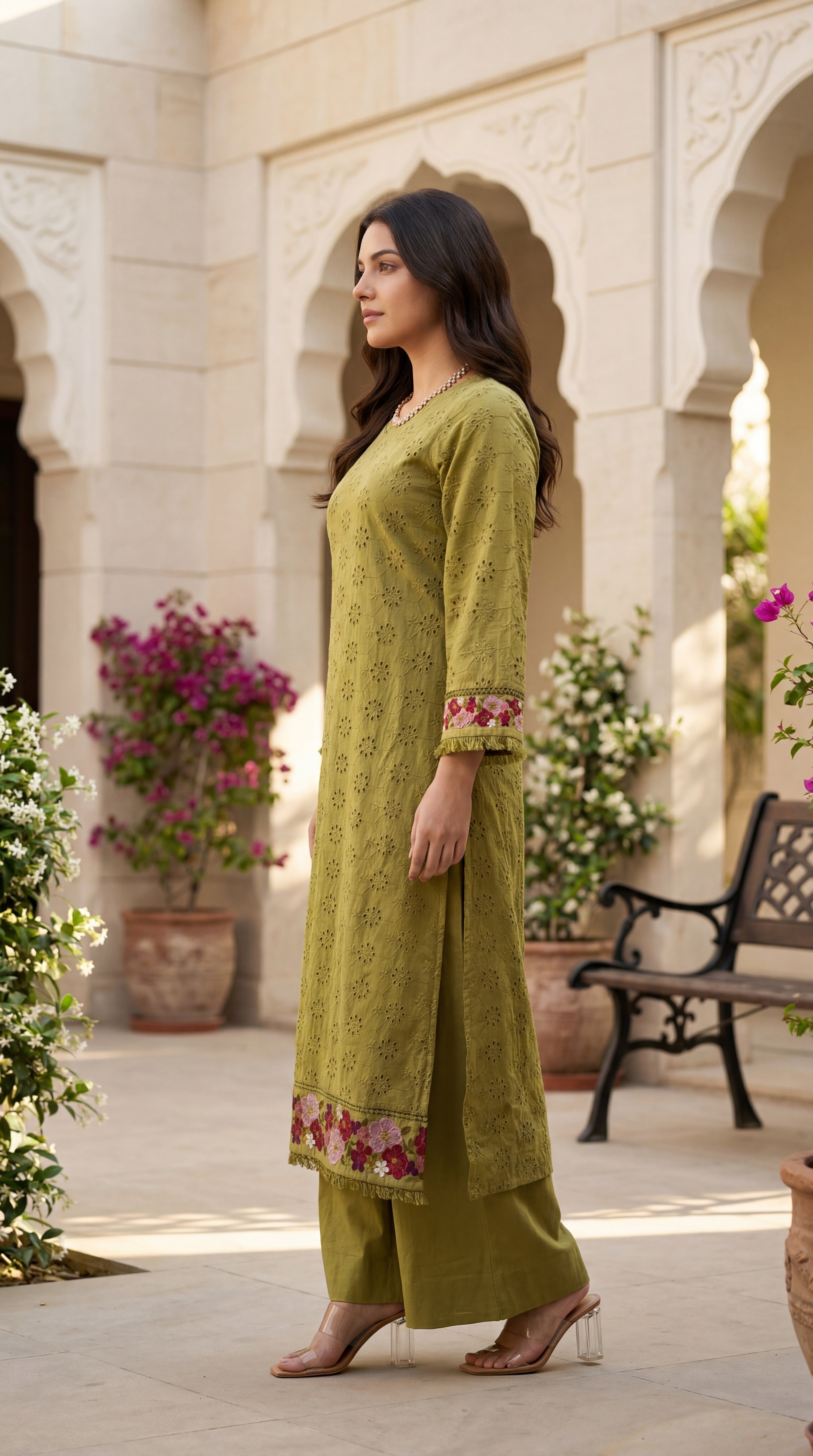 Mehendi Aura Grace Suit Set