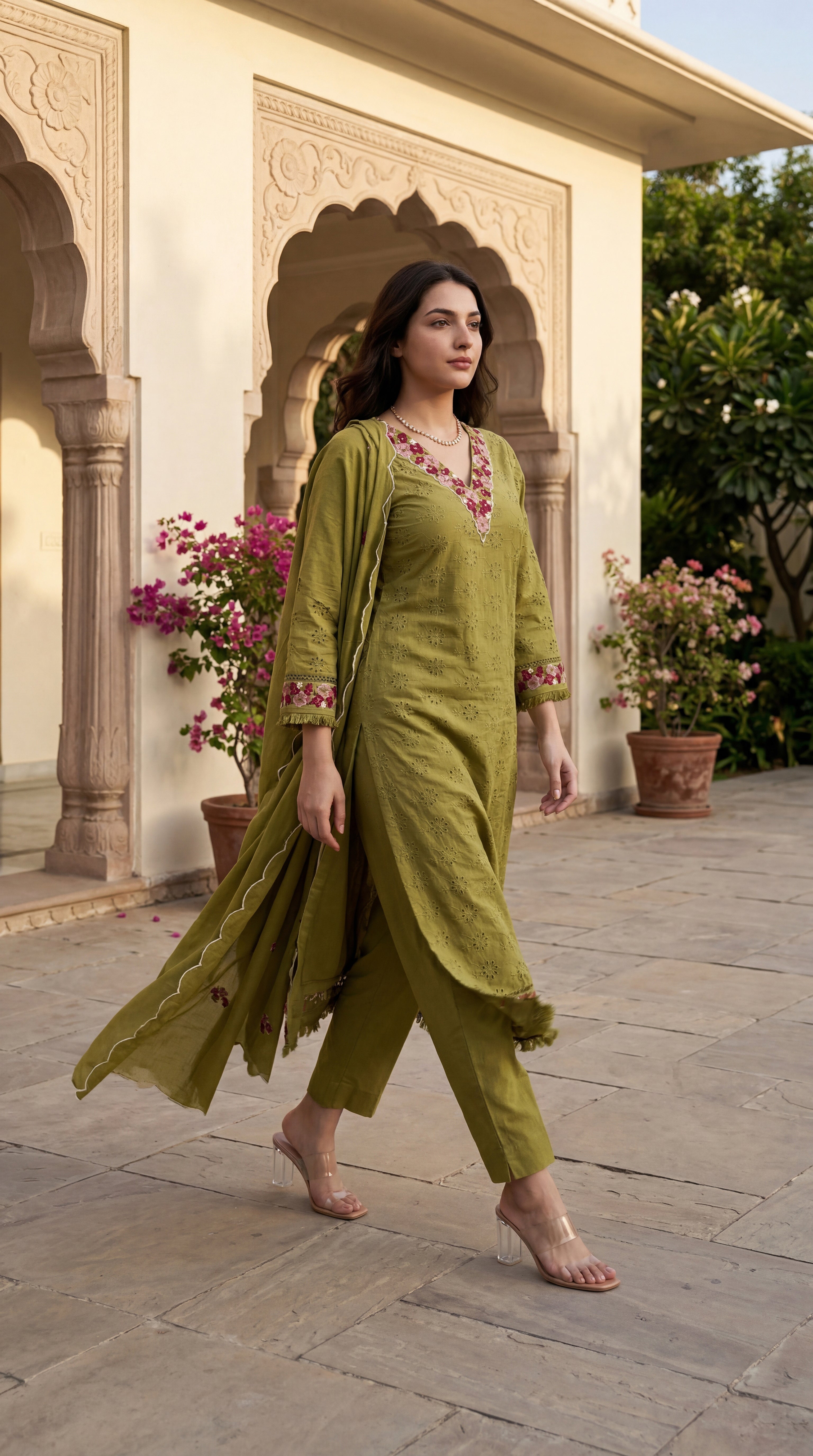 Mehendi Aura Grace Suit Set