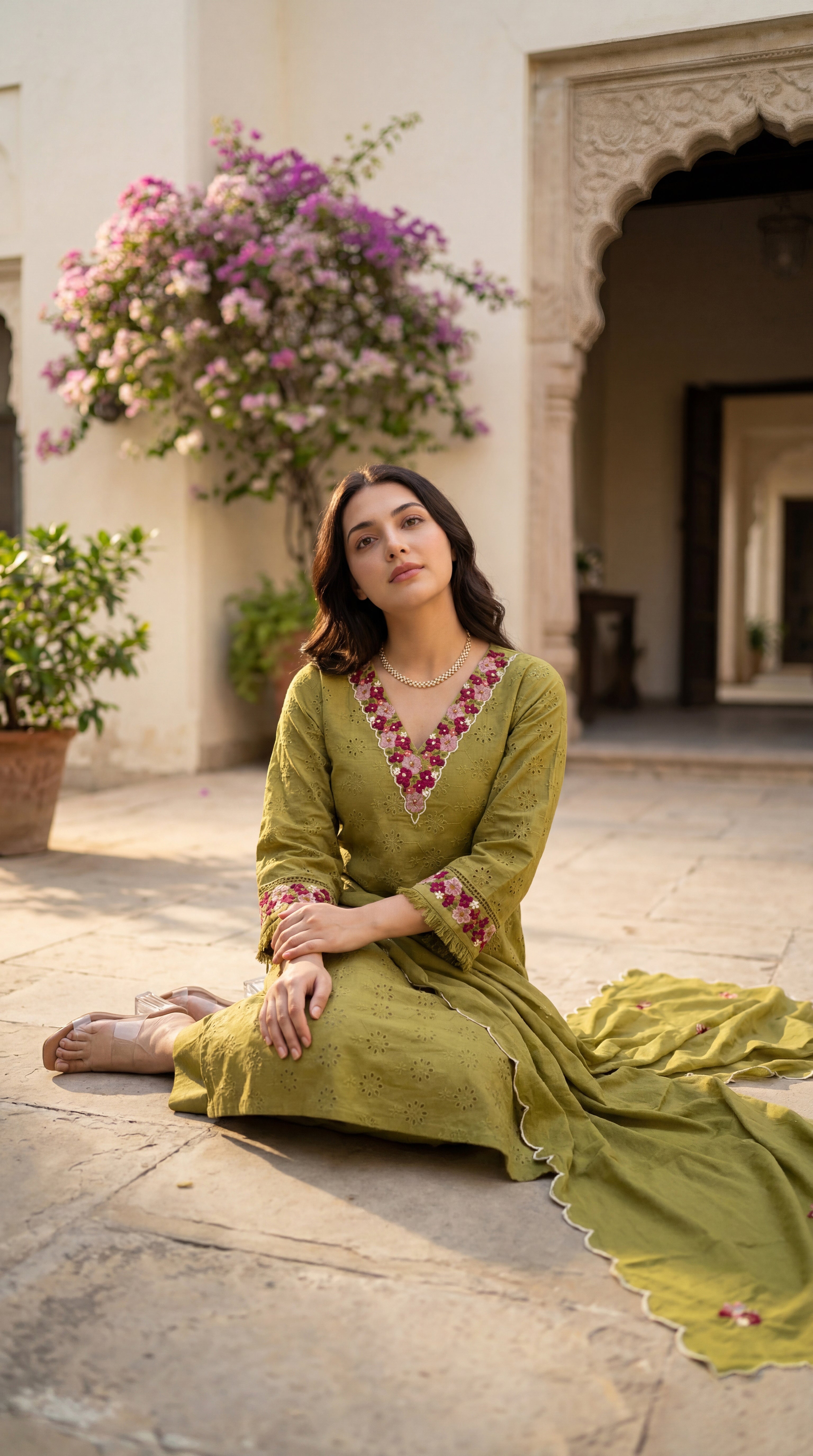 Mehendi Aura Grace Suit Set