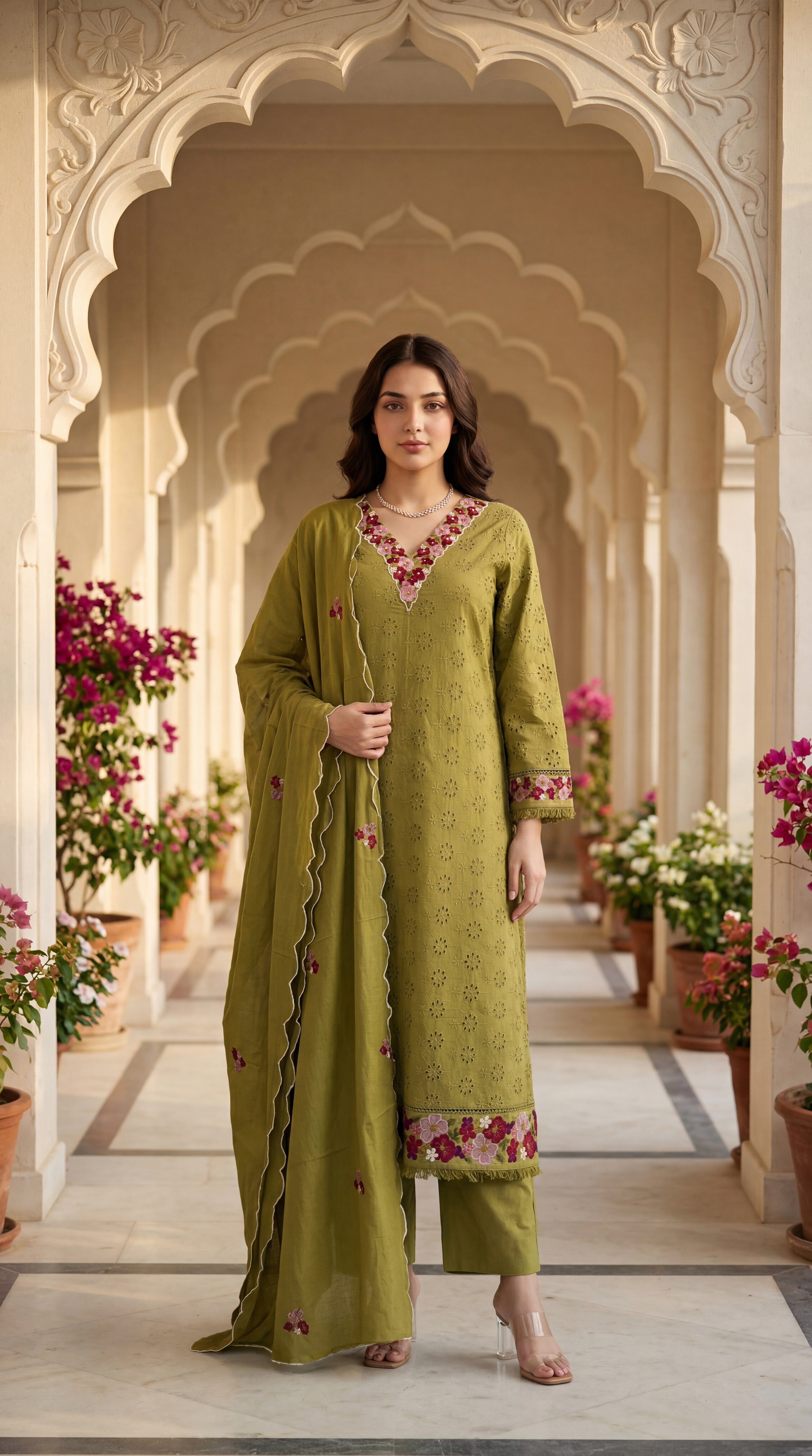 Mehendi Aura Grace Suit Set