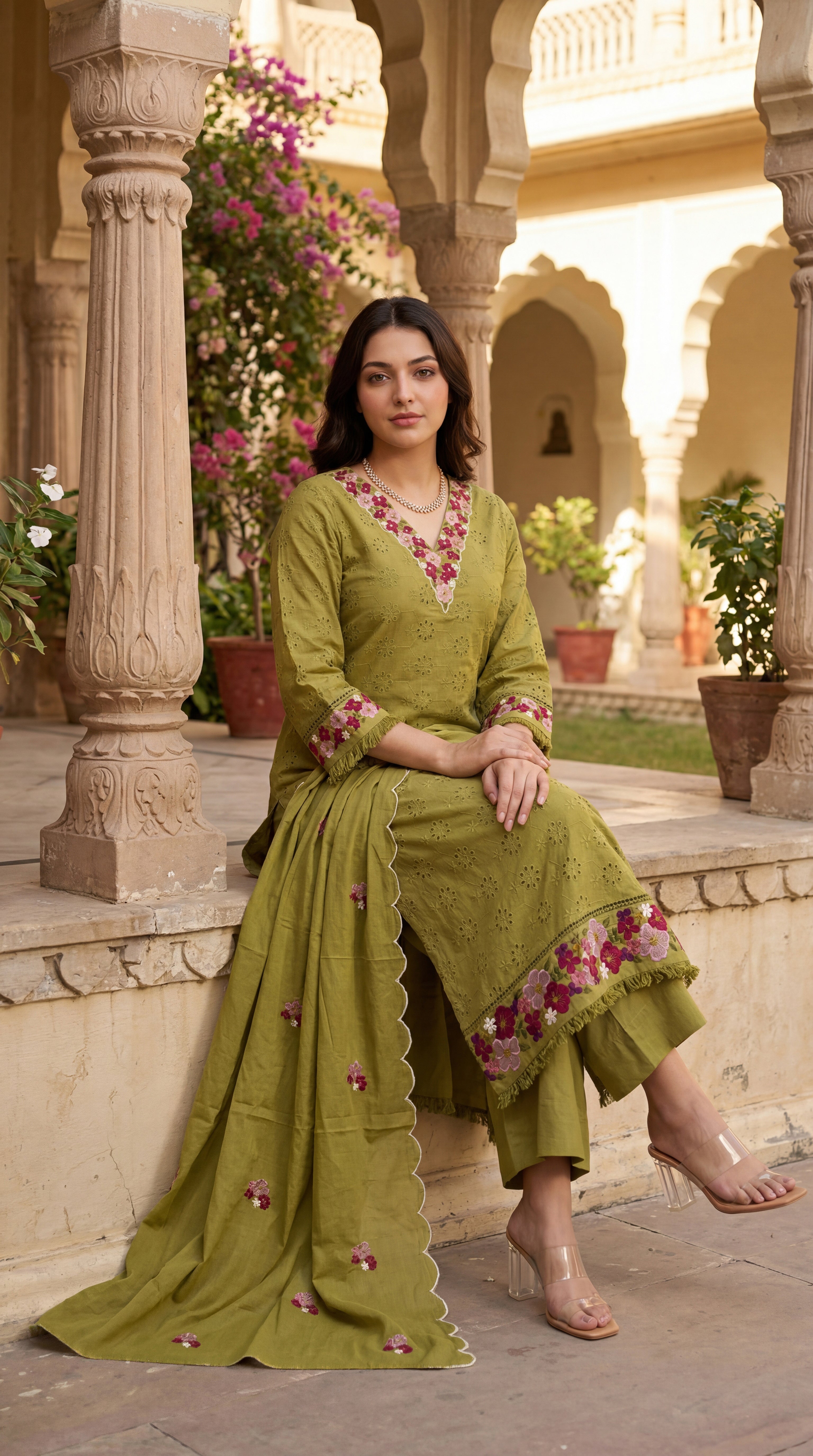 Mehendi Aura Grace Suit Set
