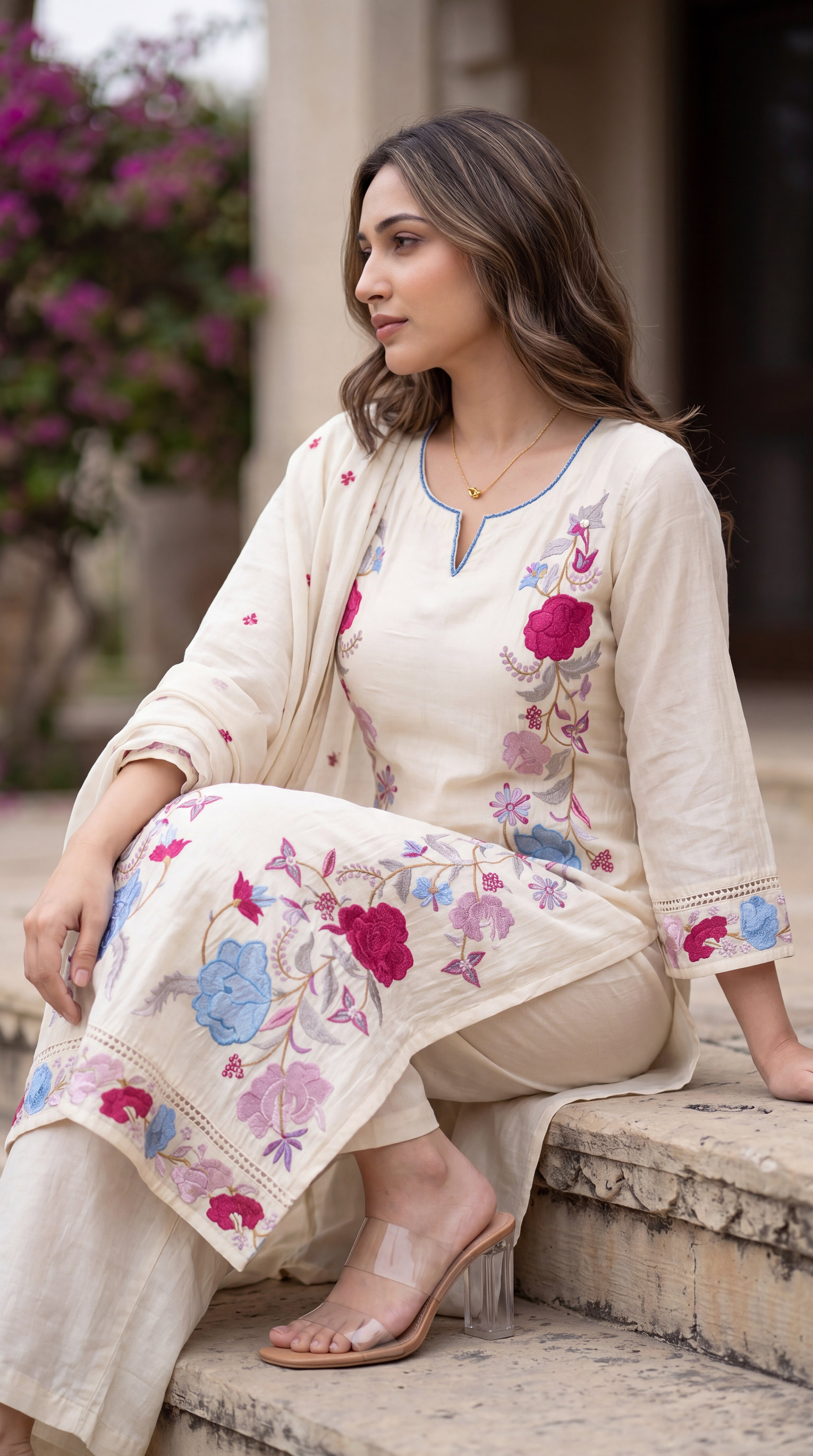 Ivory Bloom Suit Set