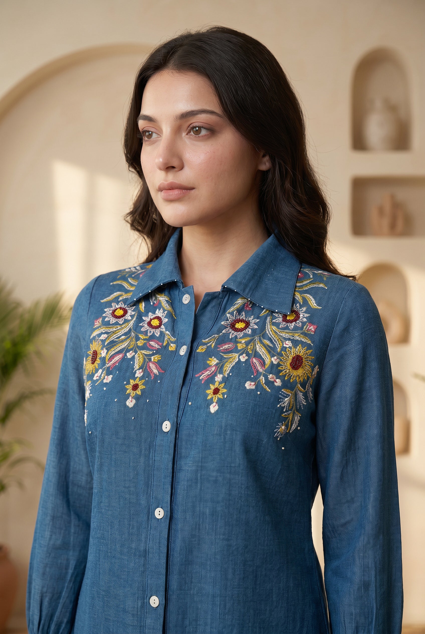 Denim Bloom Co-Ord Set