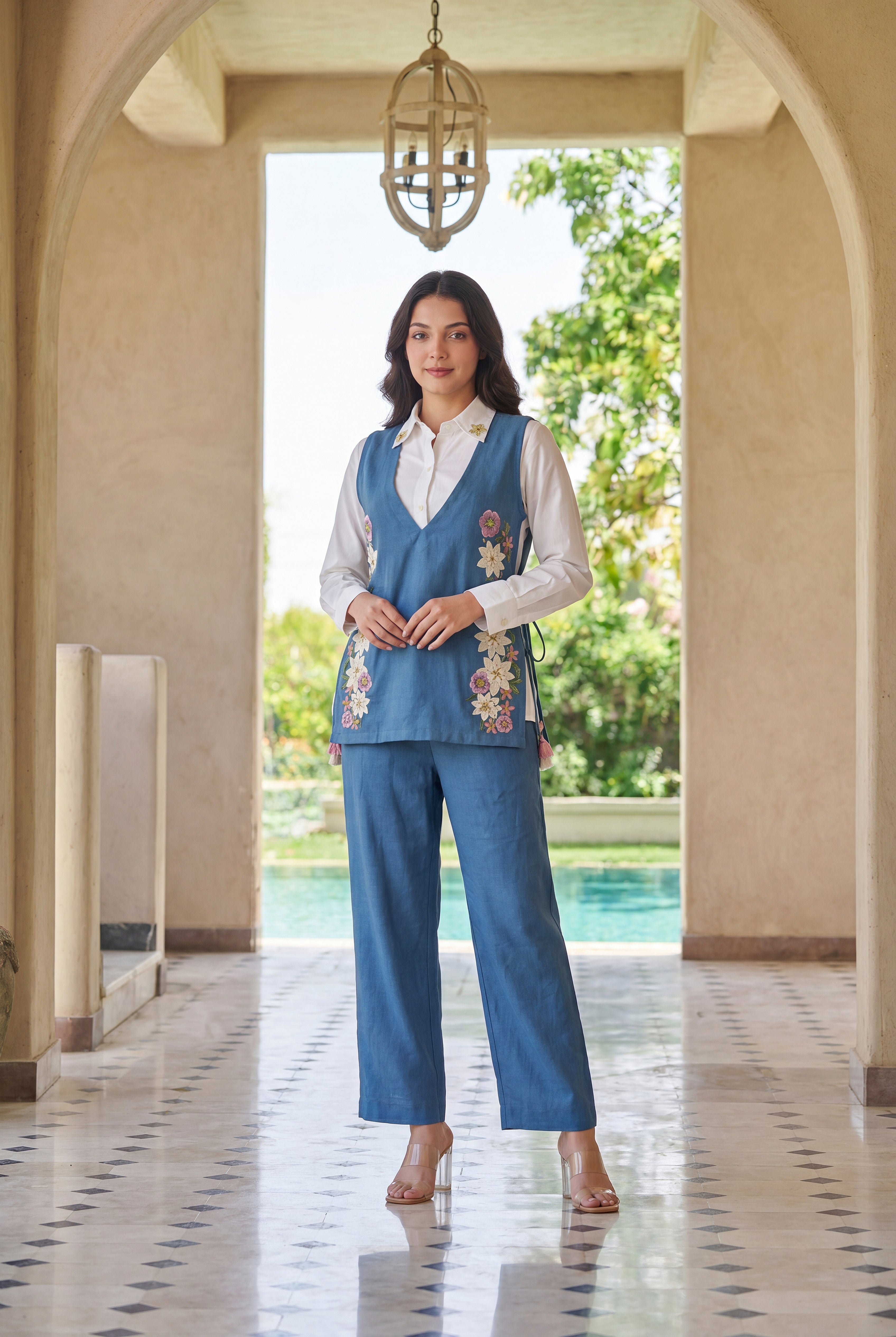 Azure Petal Co-Ord Set