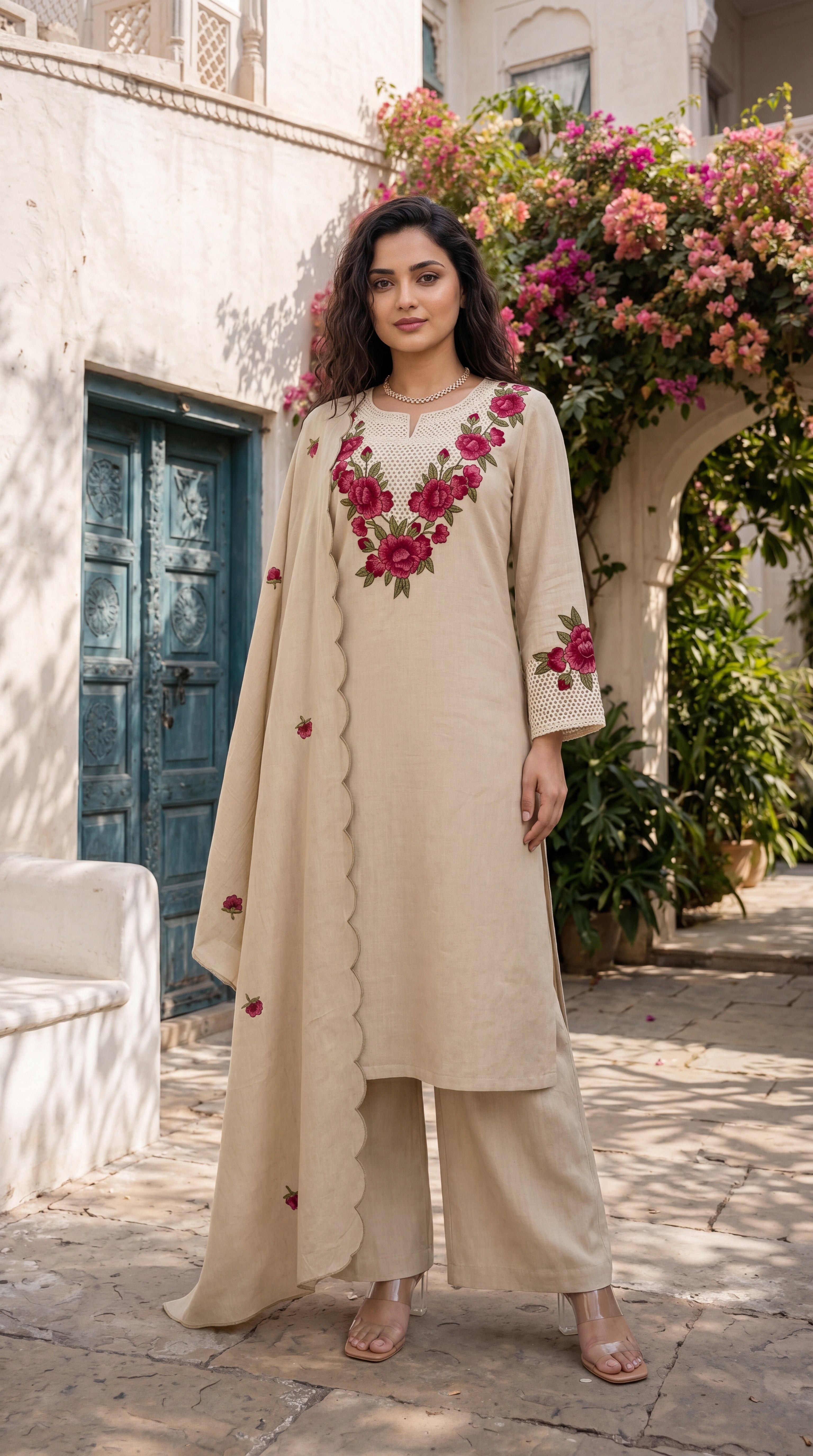 Ivory Petal Suit Set