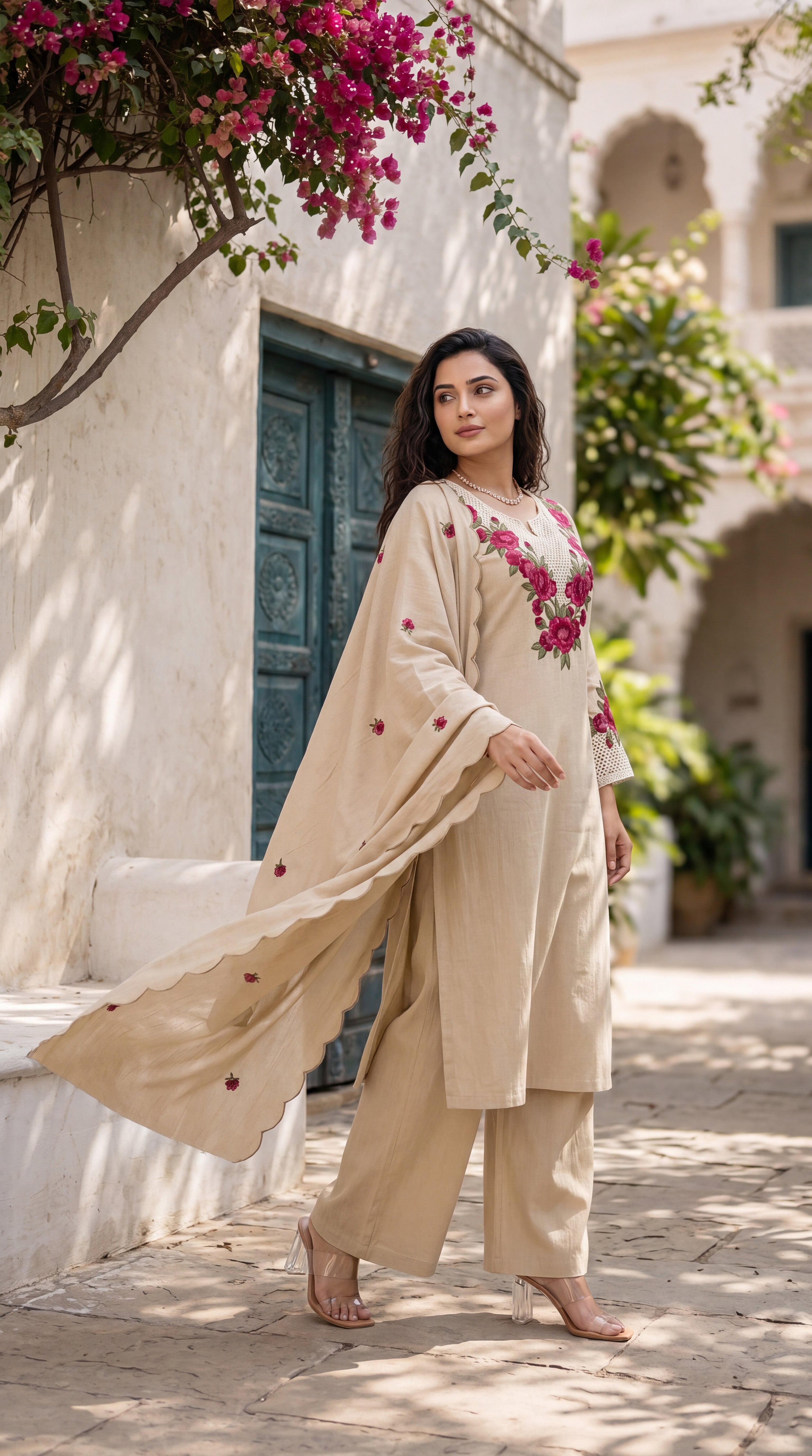 Ivory Petal Suit Set