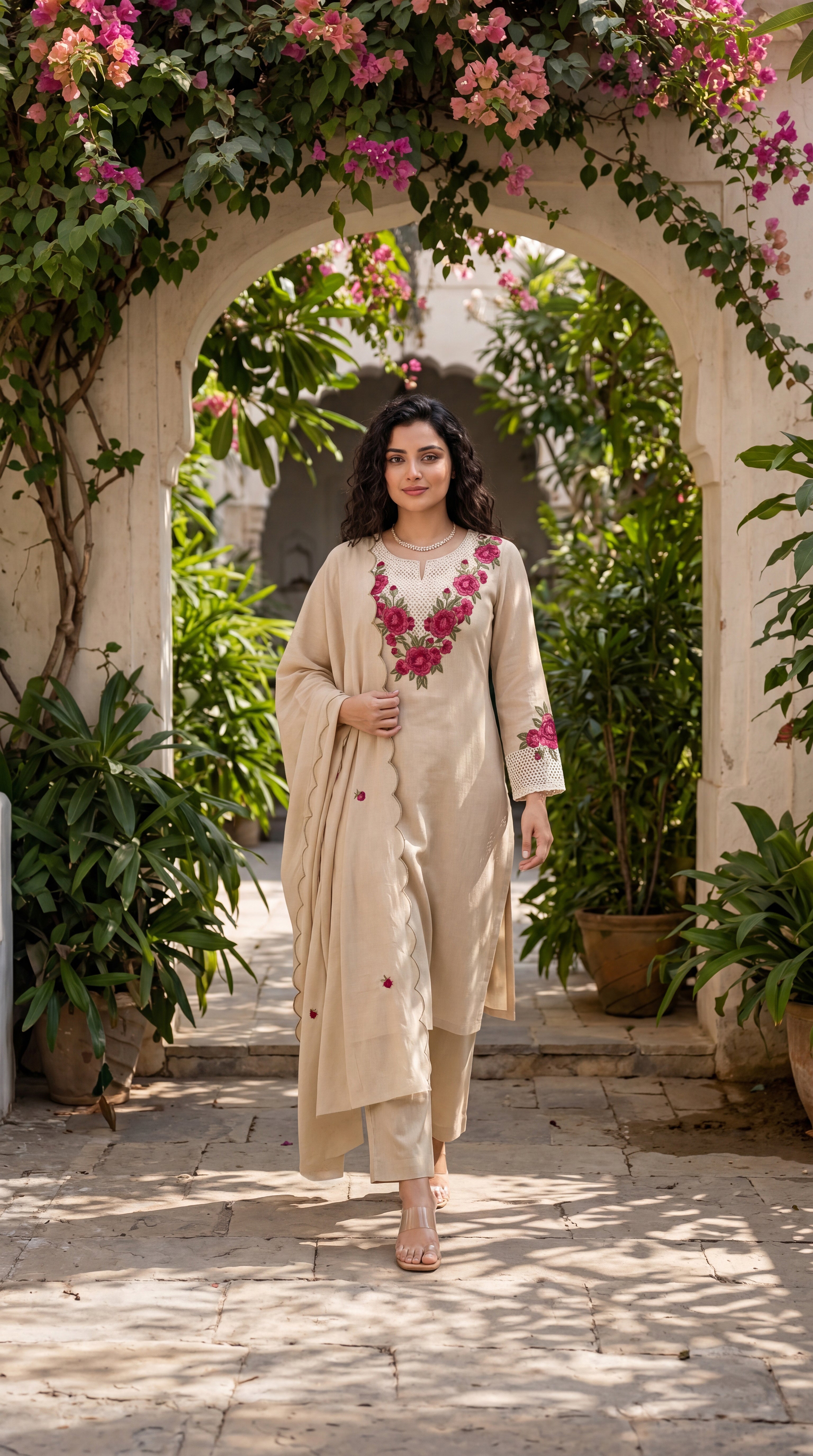 Ivory Petal Suit Set