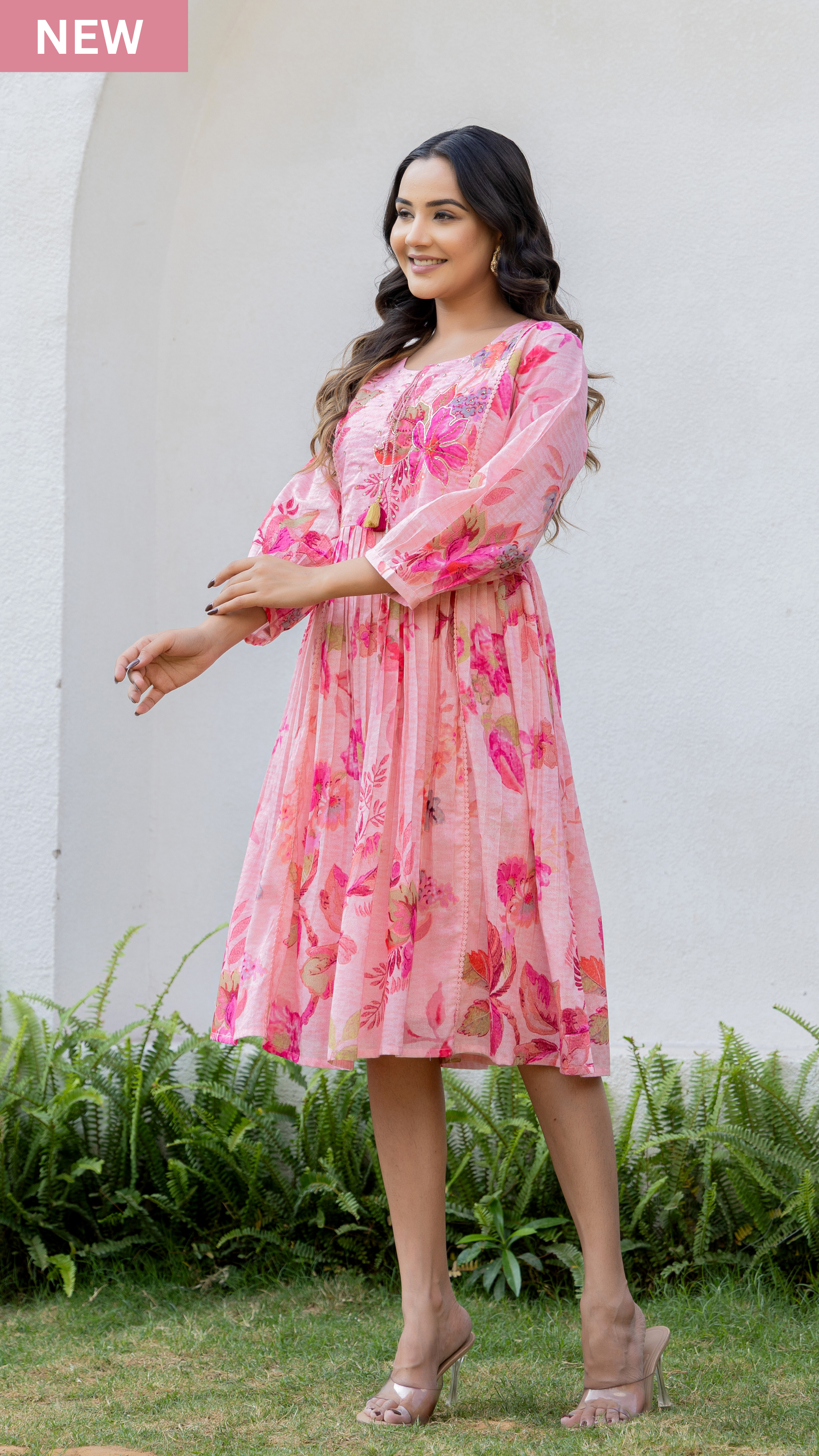 Floral Blush Cotton Dress