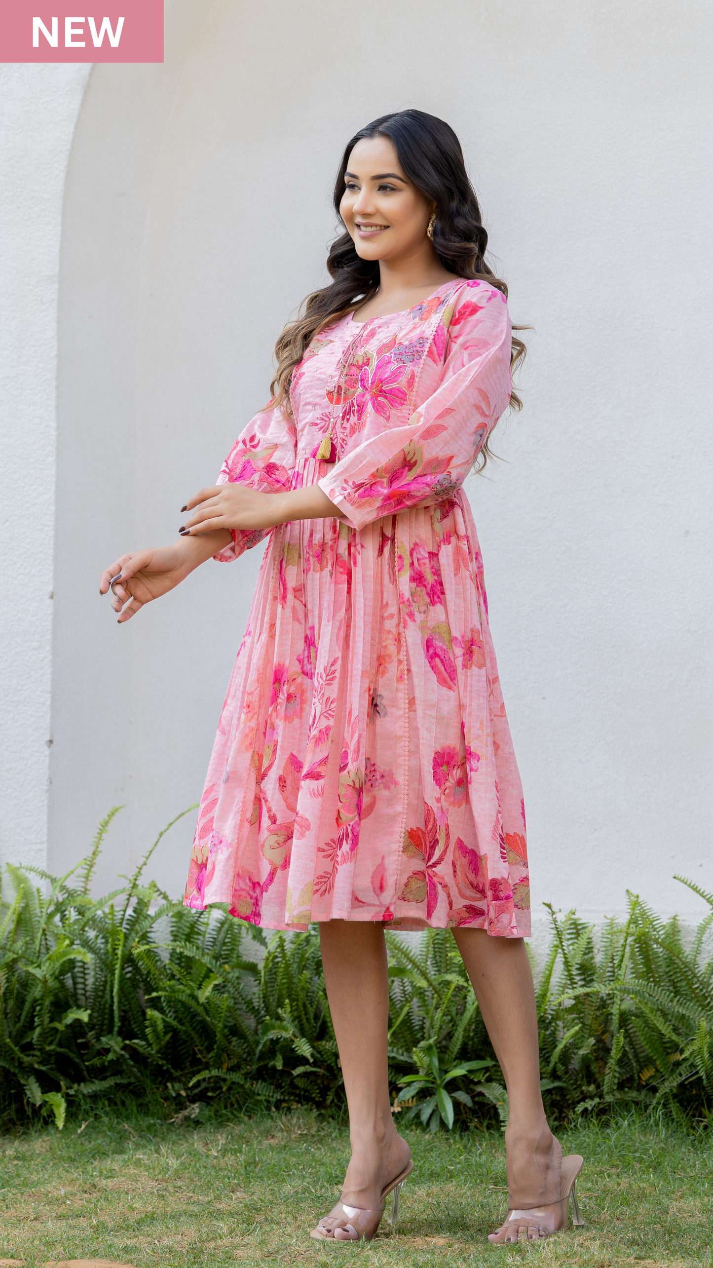 Floral Blush Cotton Dress