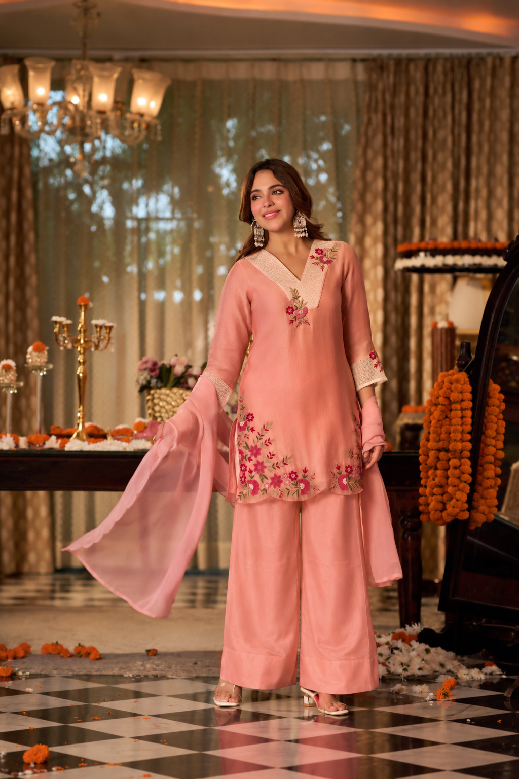 Peach Blush Suit Set