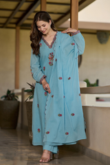 Sky Bloom Suit Set