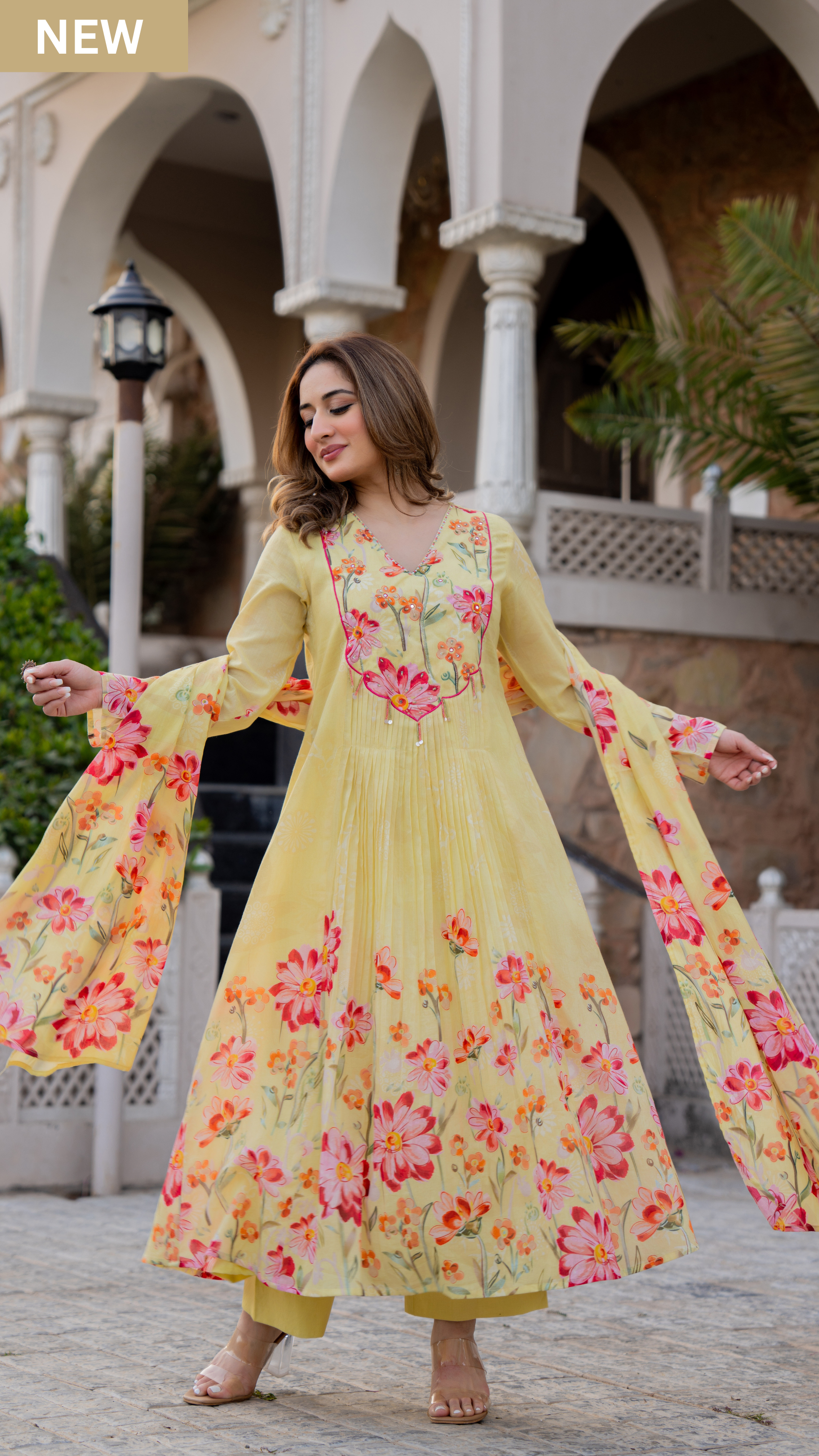 Sunlit Blossom Cotton Suit Set