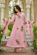 Blush Bloom Embroidered Suit Set
