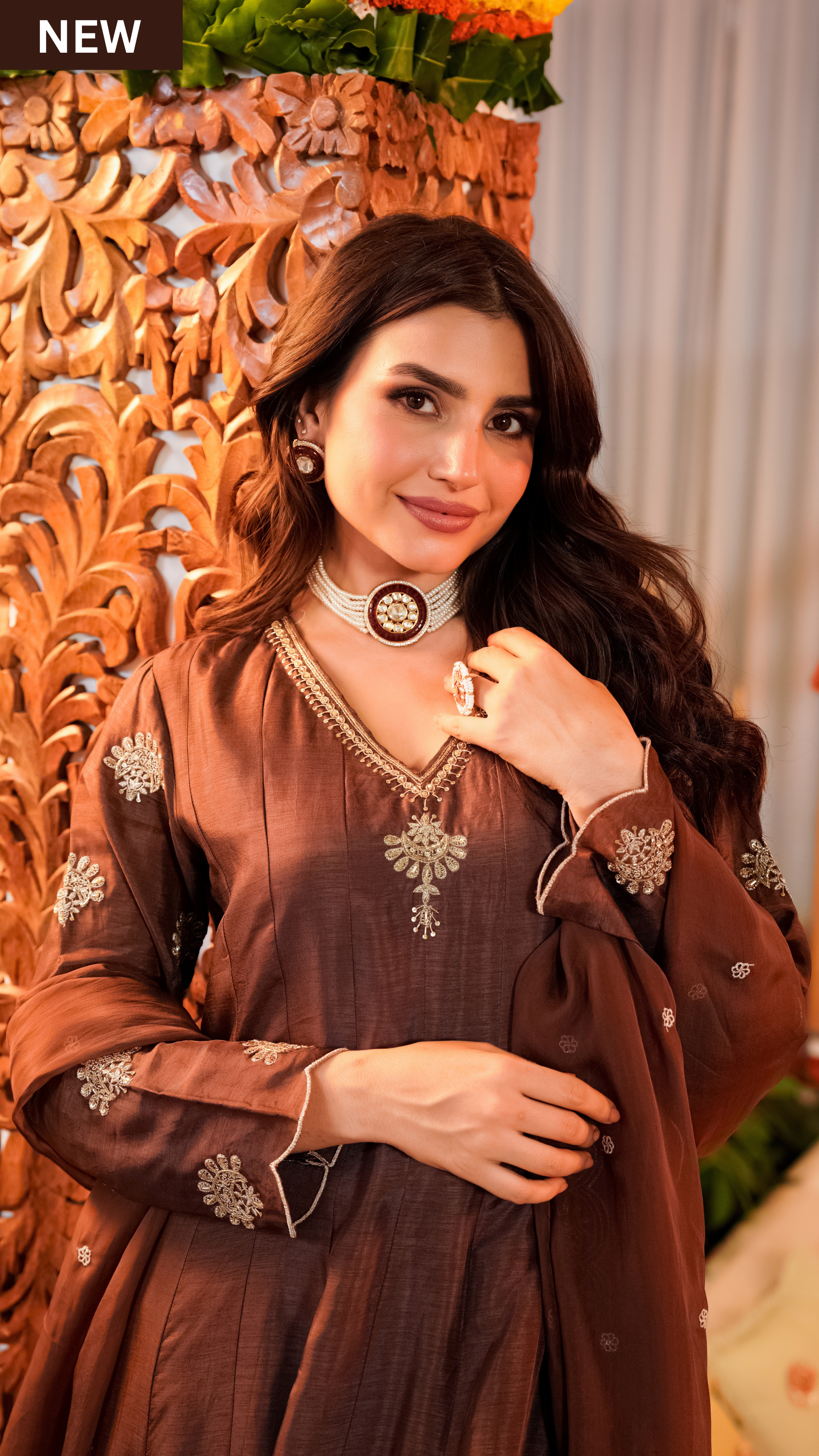 Mocha Royale Satori Silk Suit Set