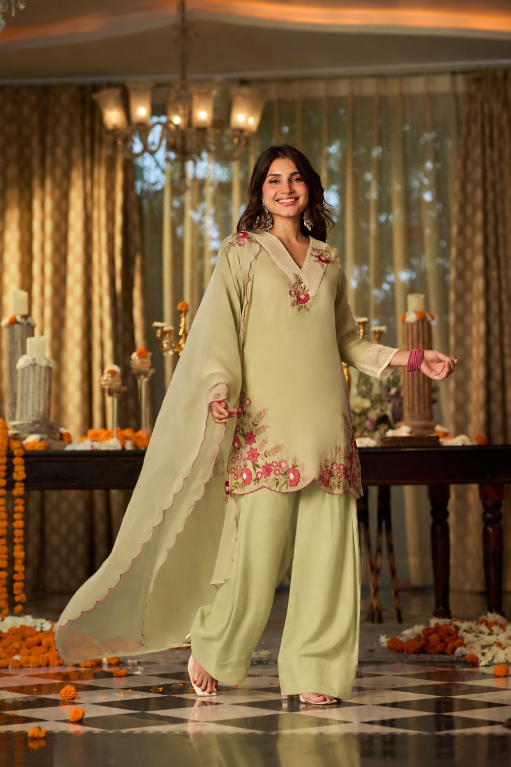 Pistachio Green Suit Set