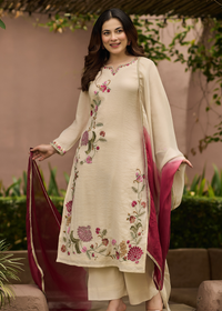 Ivory Floral Suit Set
