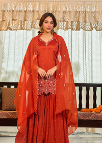 Rust Heritage Kurta Set