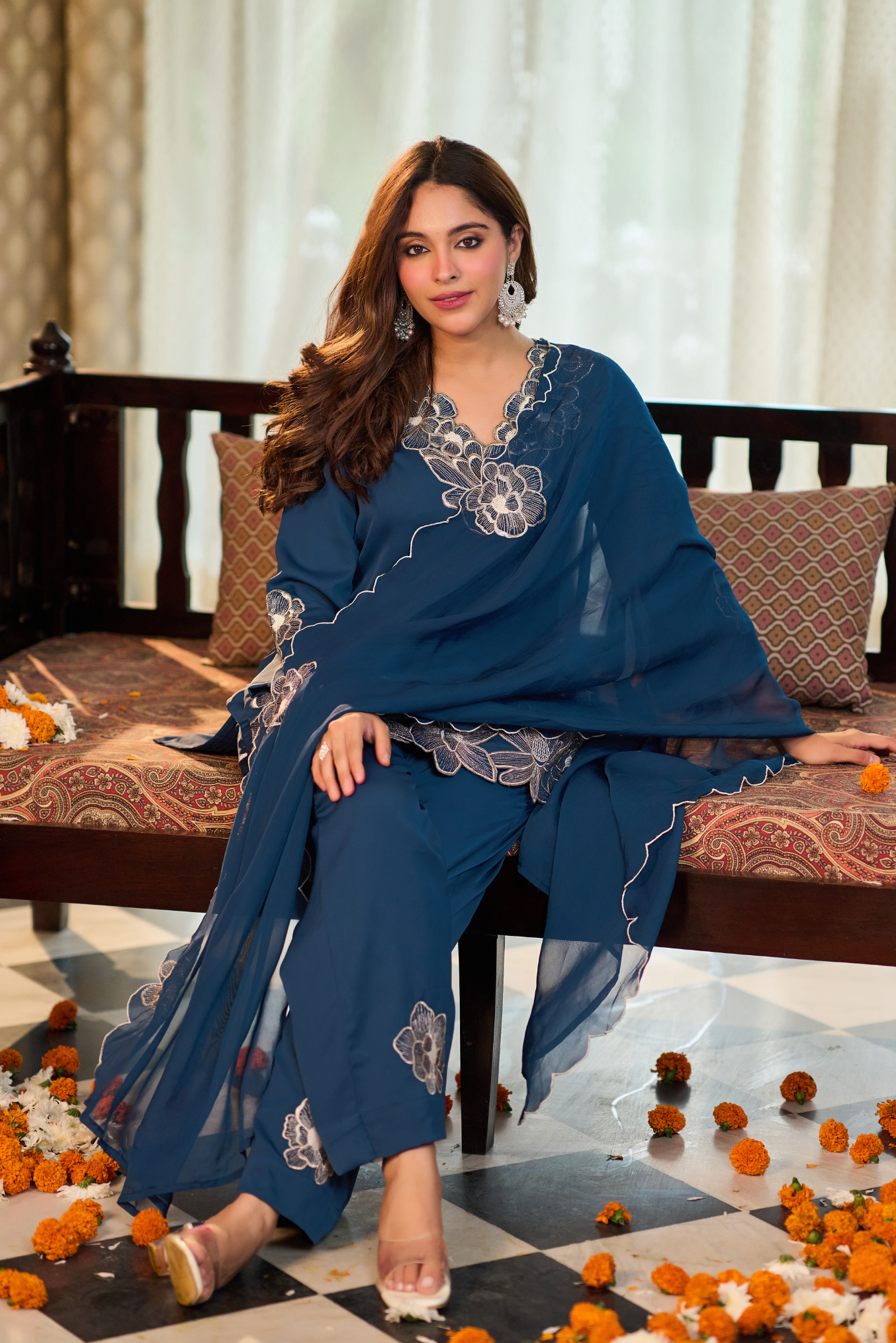 Sapphire Bloom Suit Set