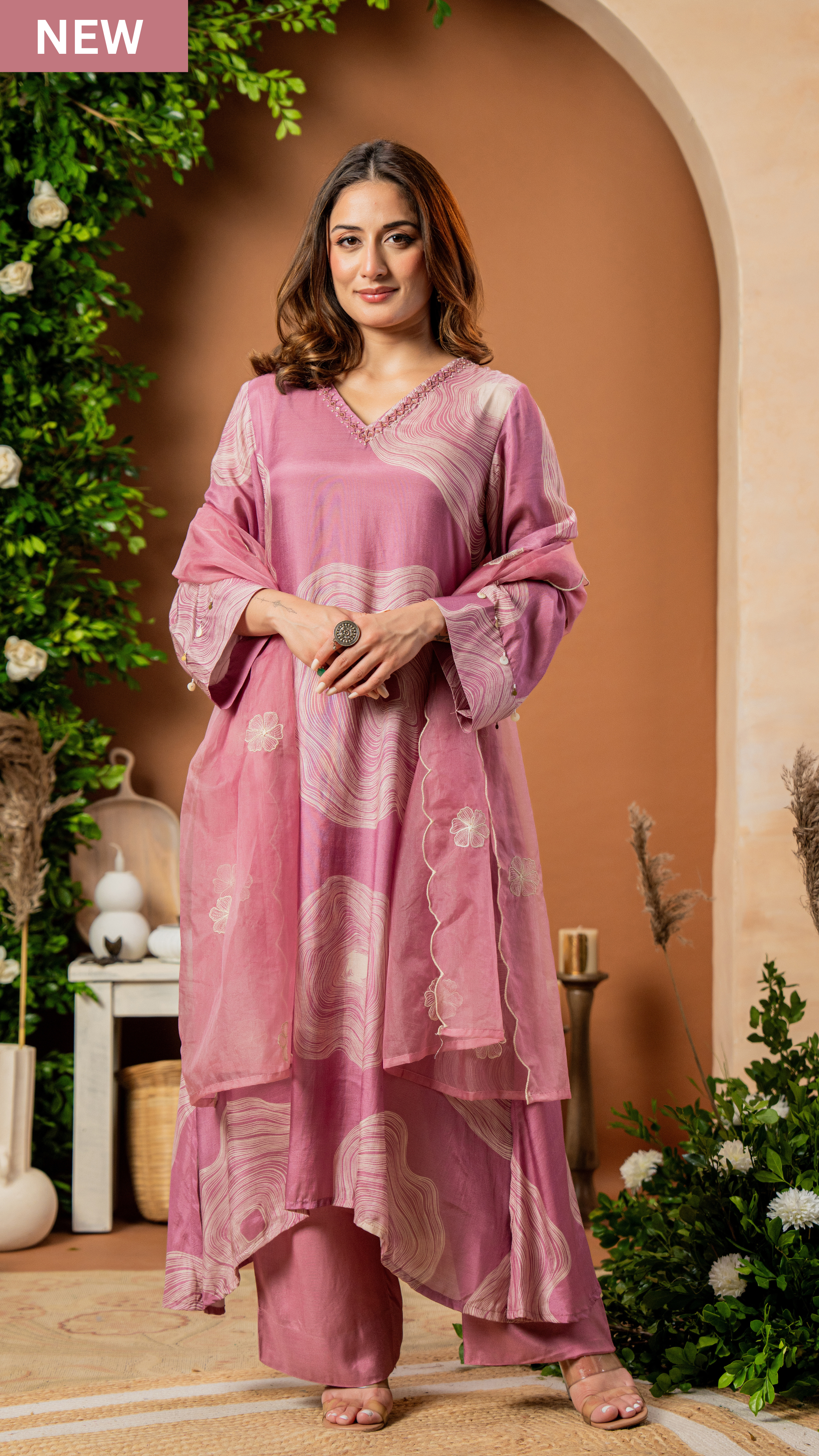 Blush Rose Muslin Suit Set