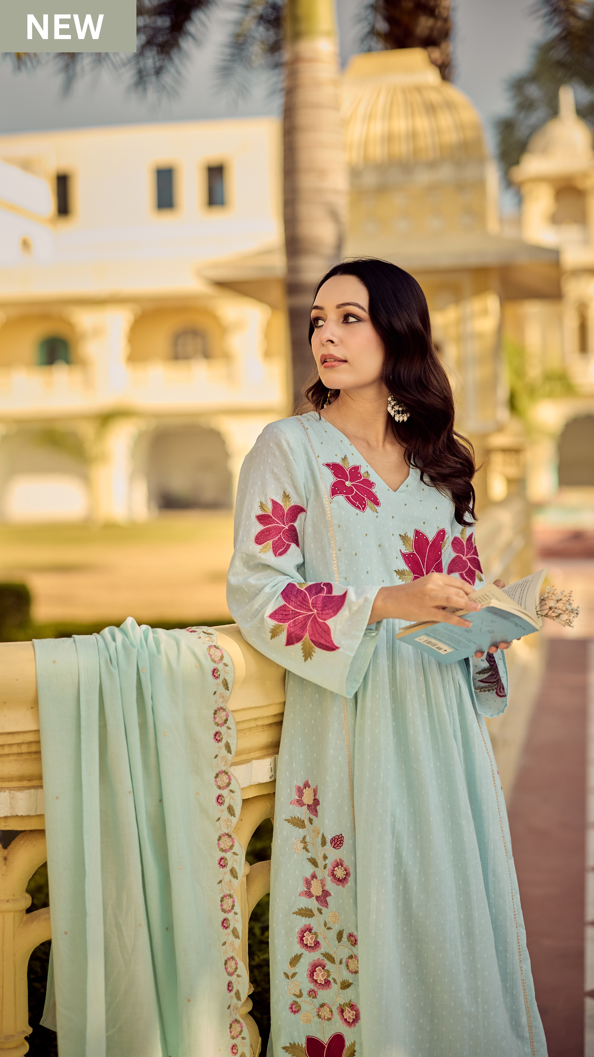 Aqua Blossom Suit Set