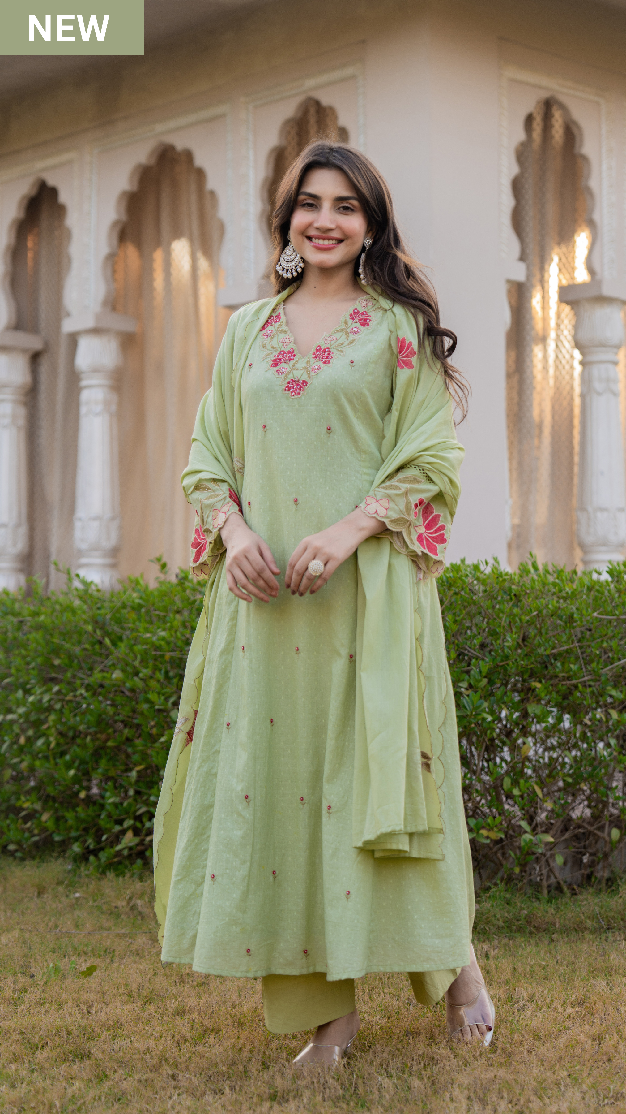 Floral Ease Cotton Dobby Suit Set