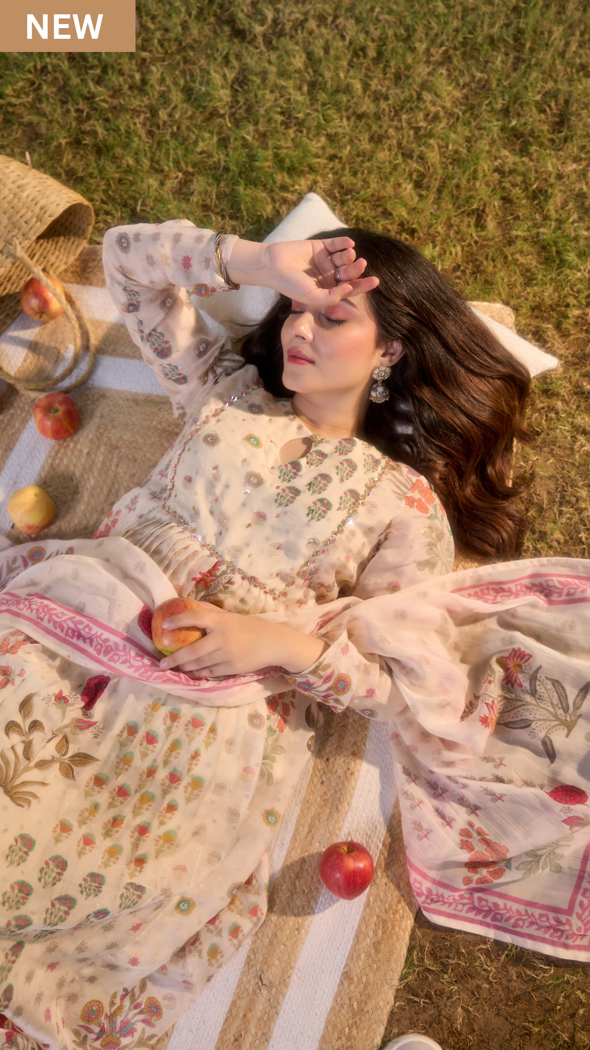 Ivory Meadow Flared Suit Set