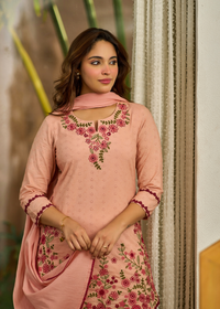 Blush Embroidered Suit Set