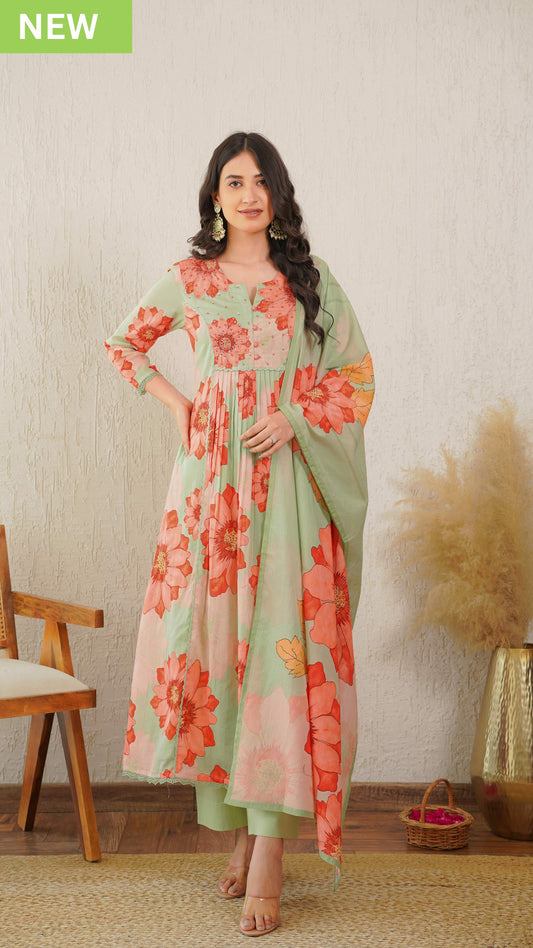 Green Shades of Tangerine Flowers