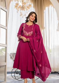 Berry Bloom A-line Suit Set