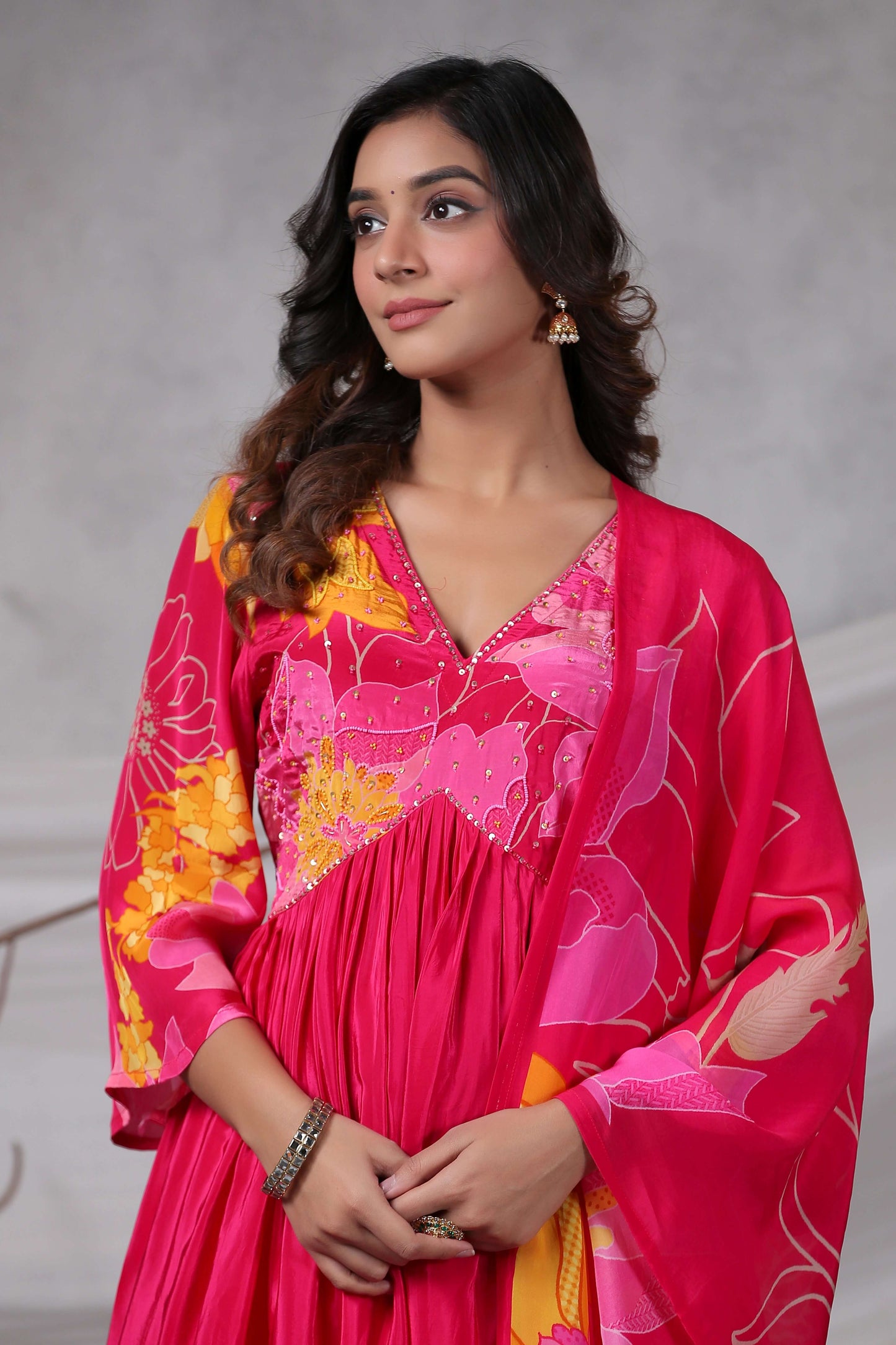 Crimson Pink Nyra suit set