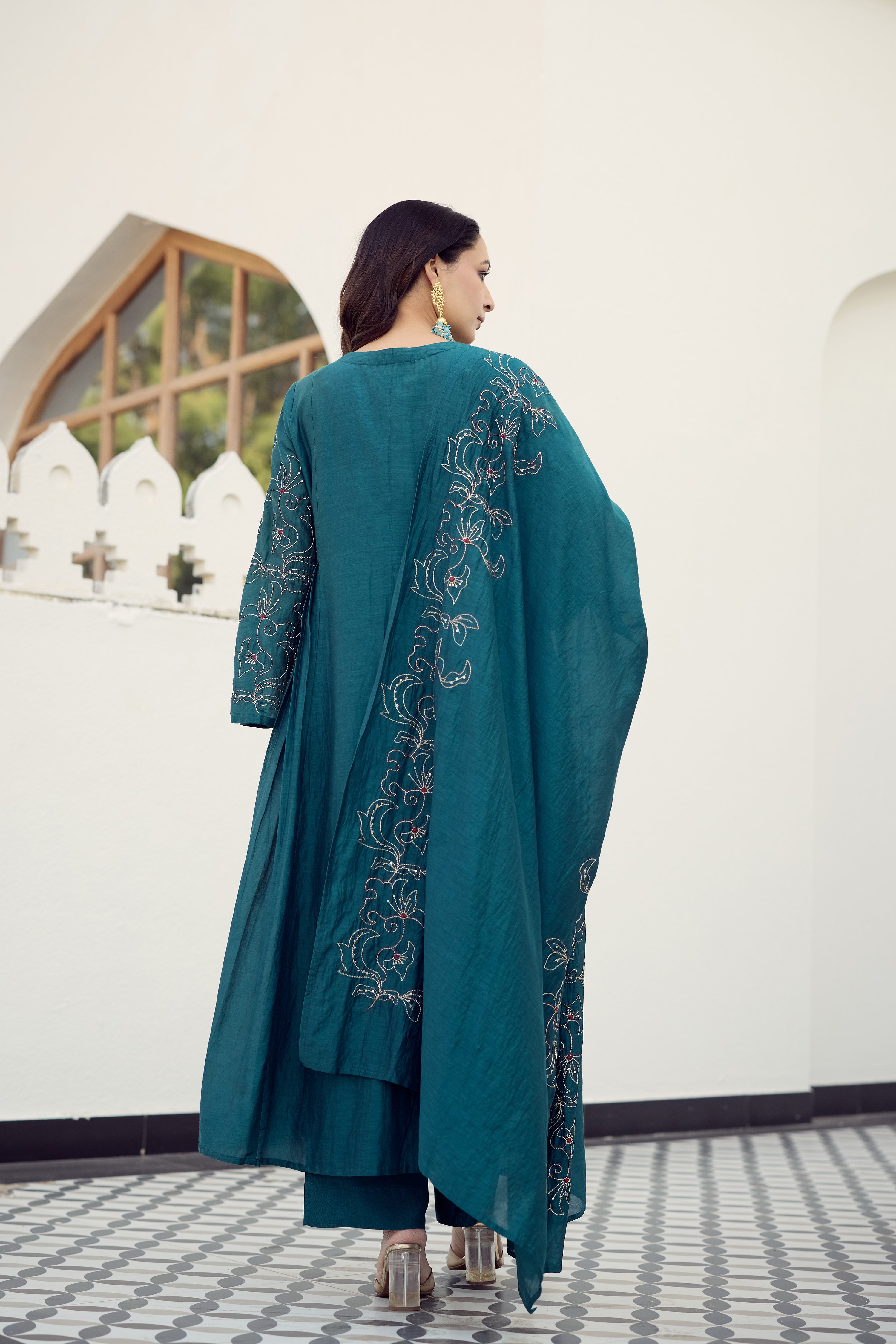 Ocean Grace Chanderi Suit Set