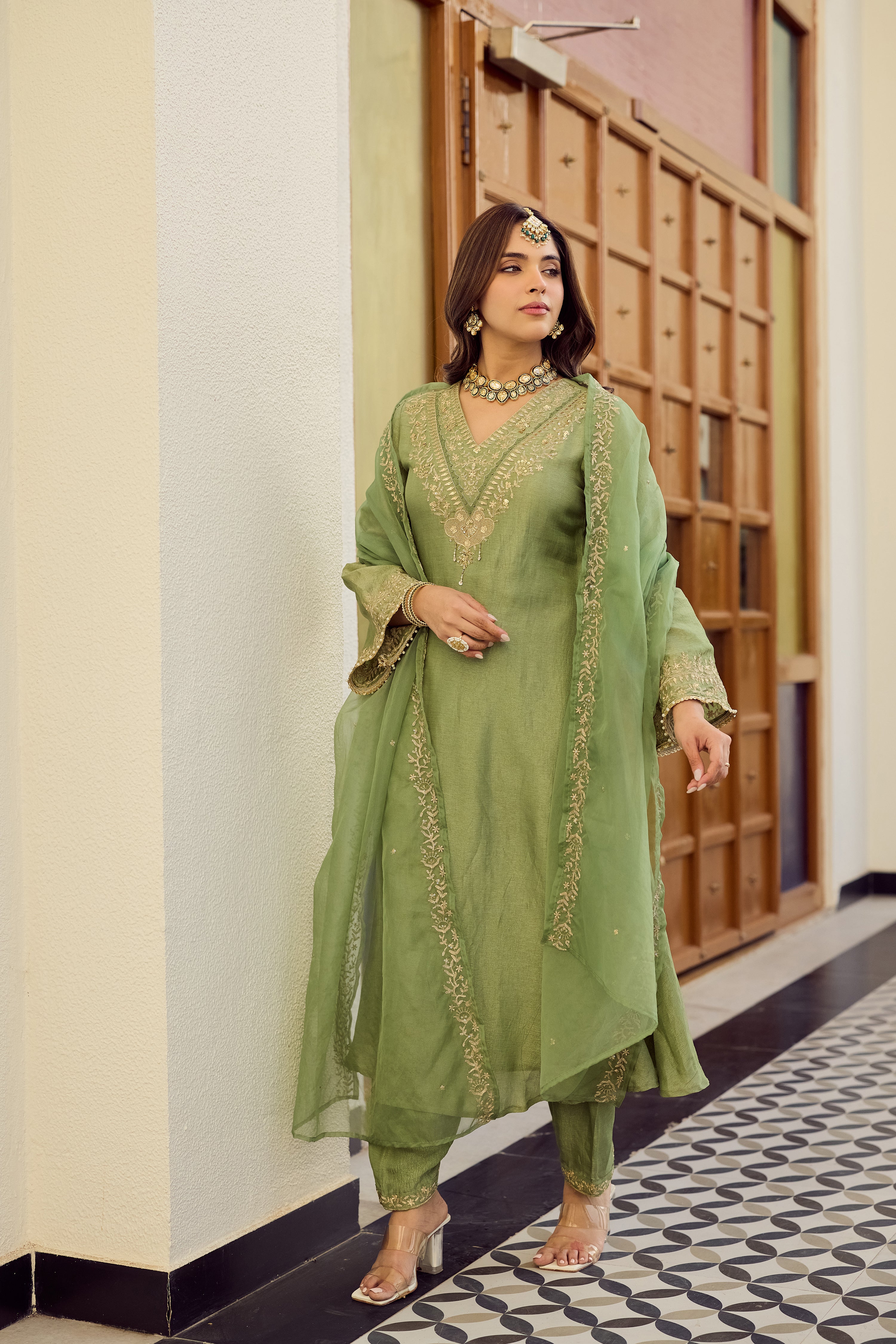 Pistachio Bloom Suit Set