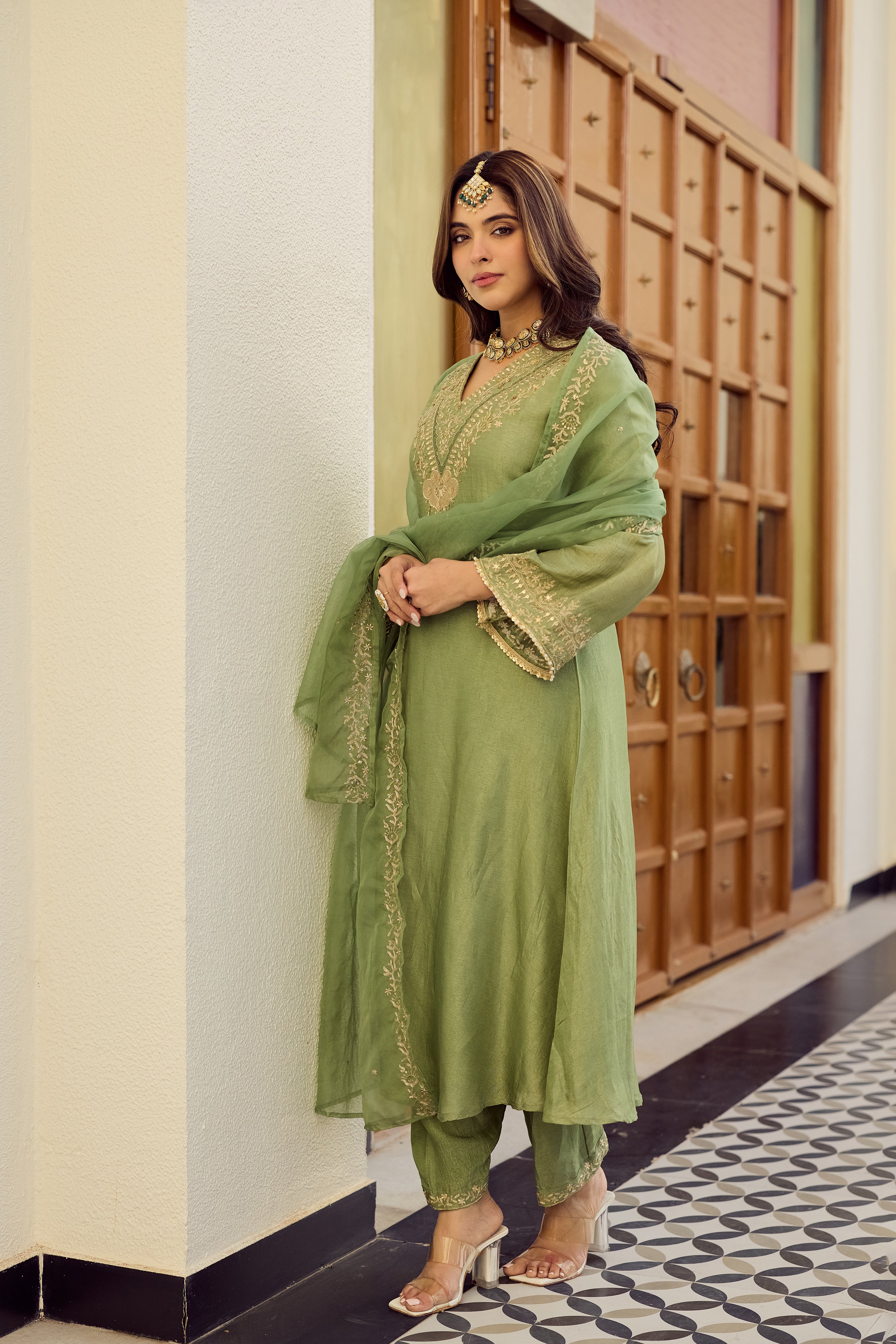 Pistachio Bloom Suit Set