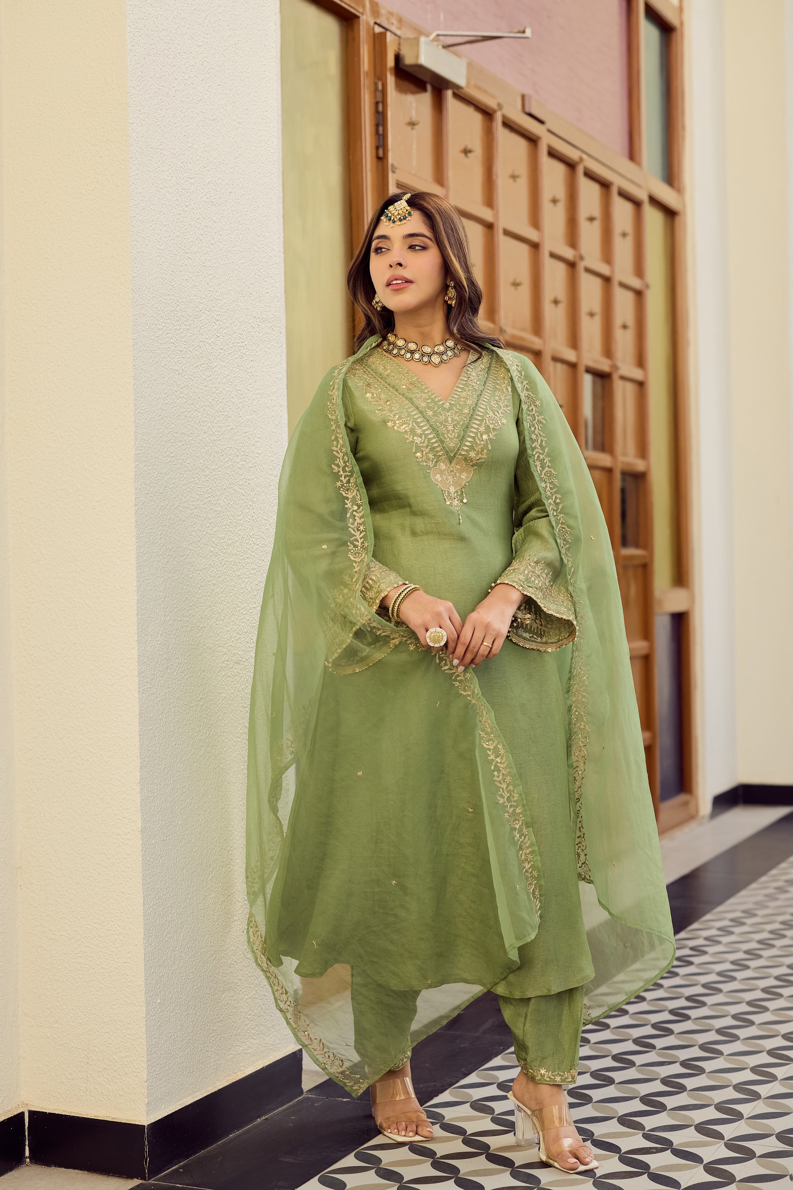 Pistachio Bloom Suit Set