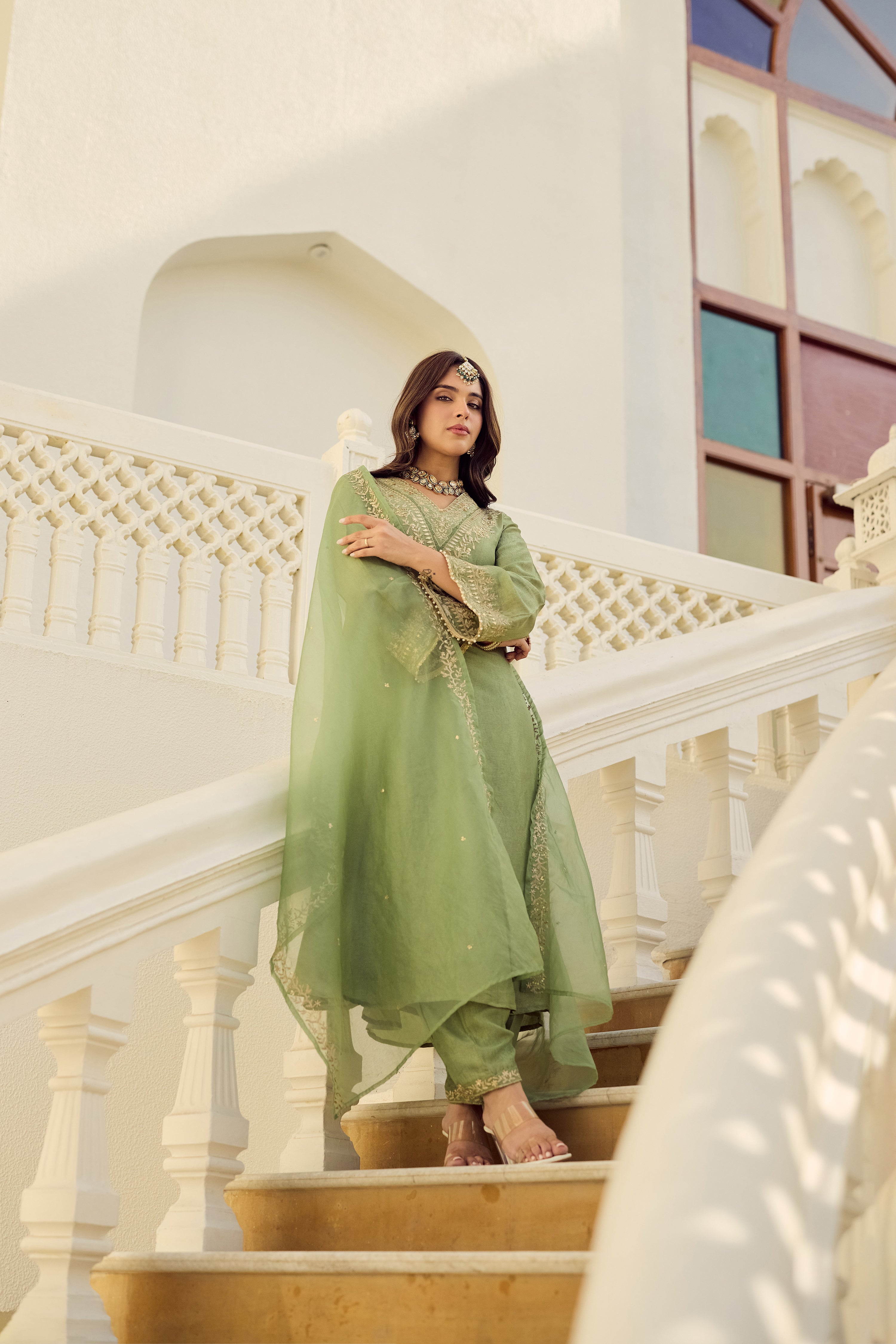 Pistachio Bloom Suit Set